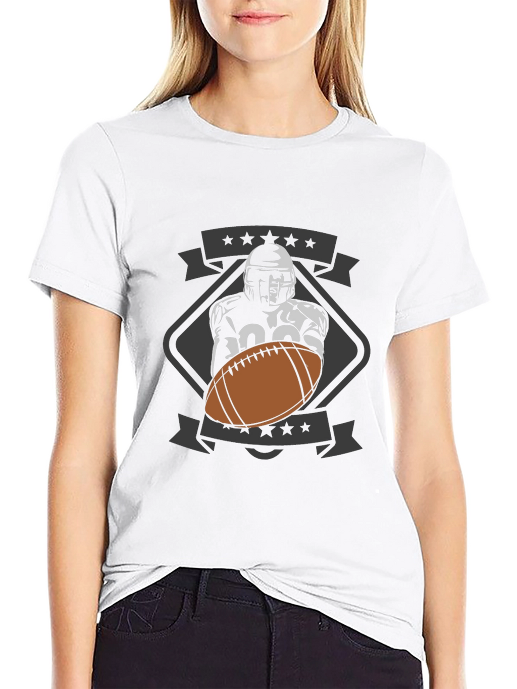Football Player Graphic T-Shirt