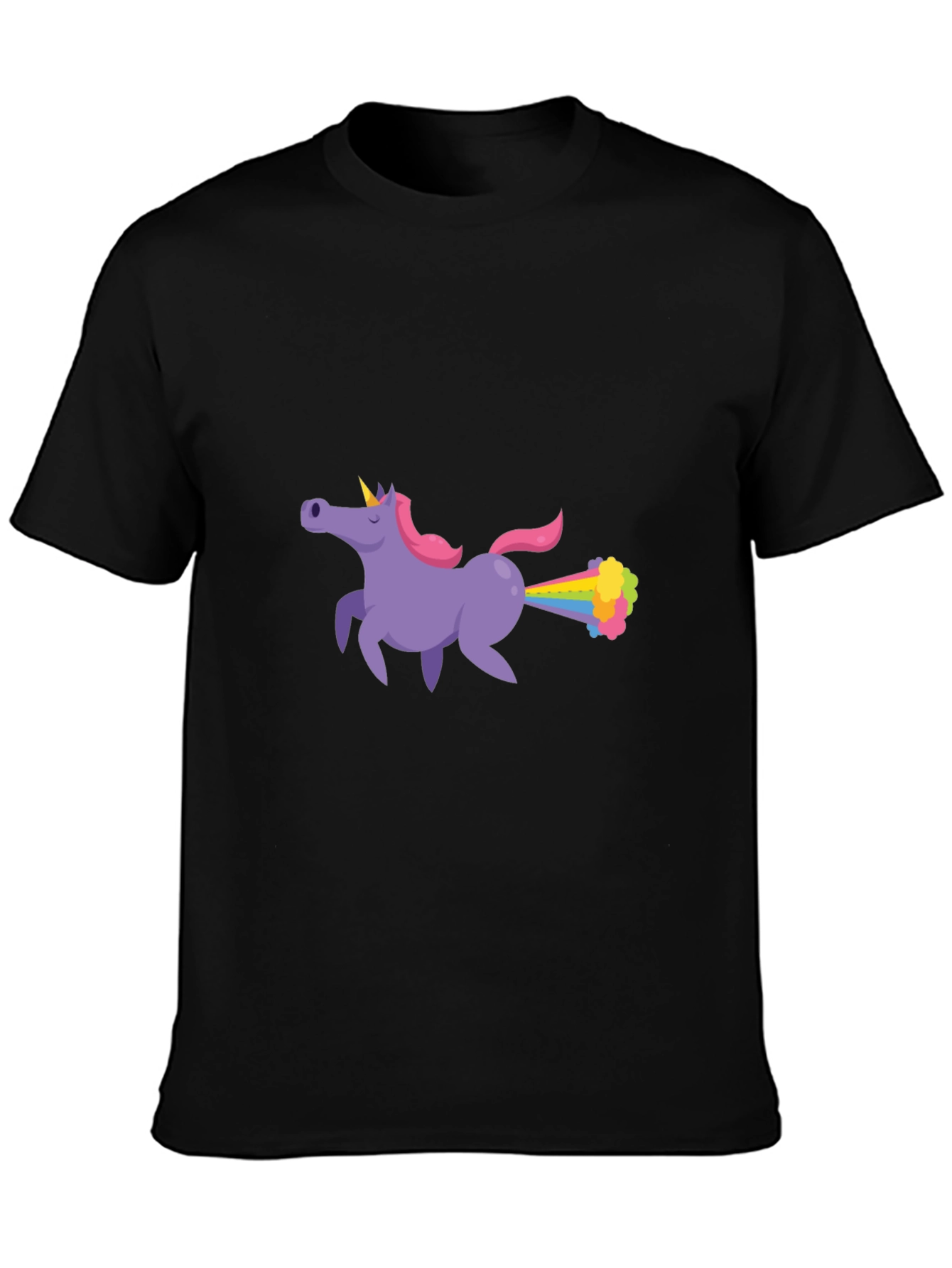 Unicorn Farting Rainbows Graphic T-Shirt