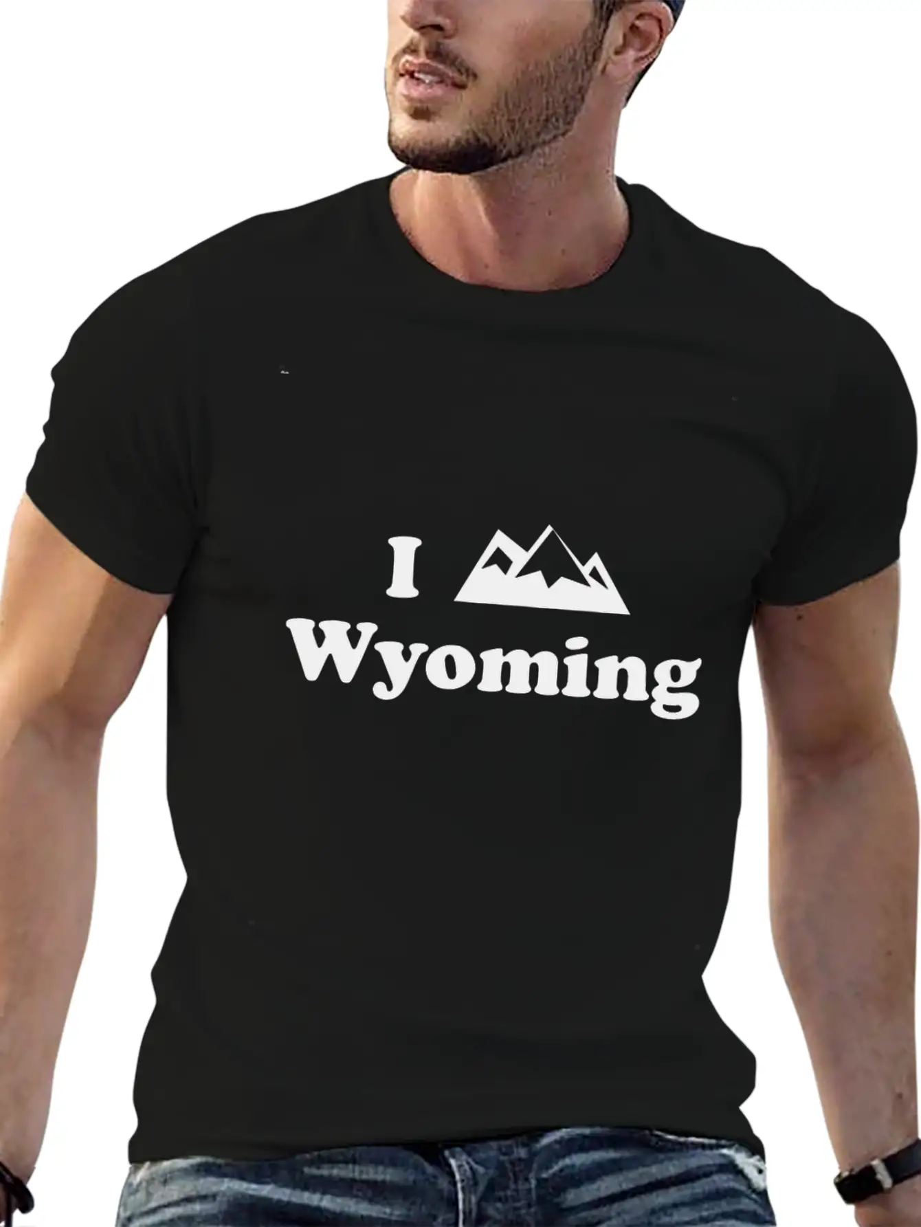 Wyoming Mountain Unisex Casual T-Shirt – Clean Design For Daily Comfort