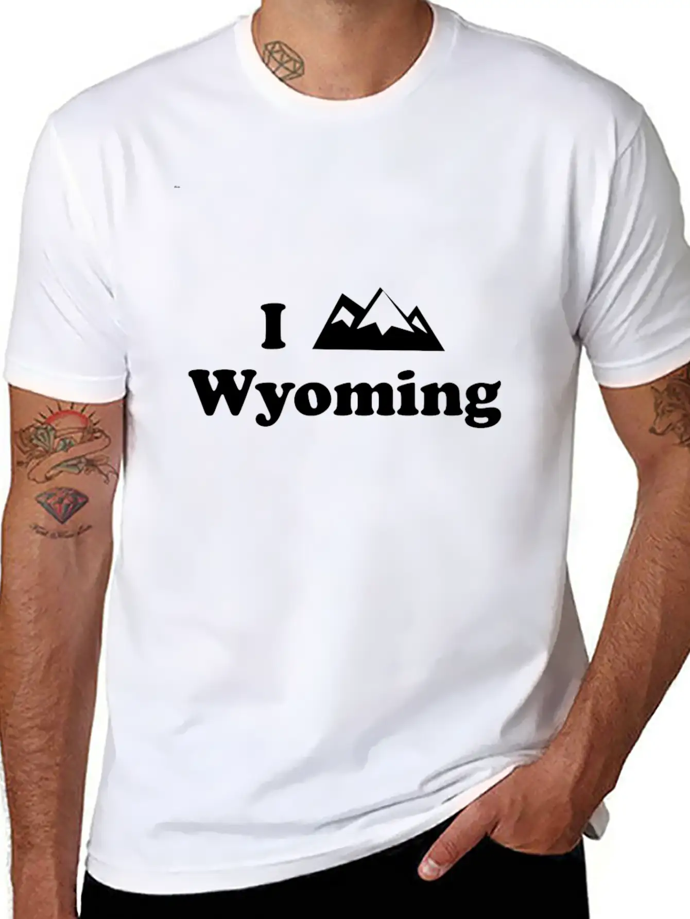 Wyoming Mountain Unisex Casual T-Shirt – Clean Design For Daily Comfort