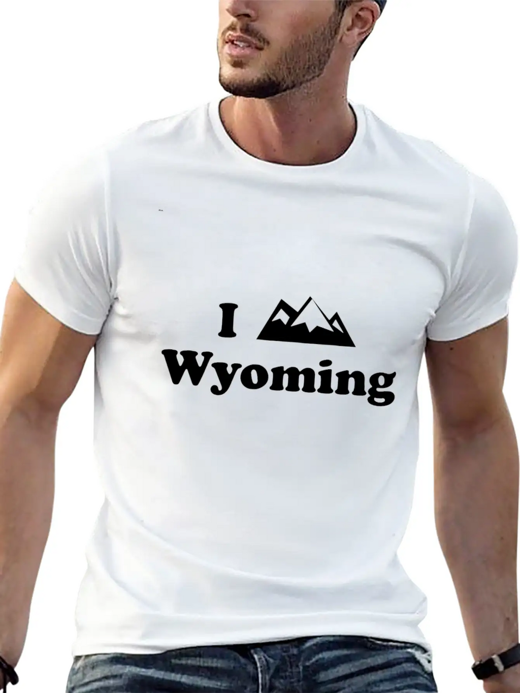 Wyoming Mountain Unisex Casual T-Shirt – Clean Design For Daily Comfort