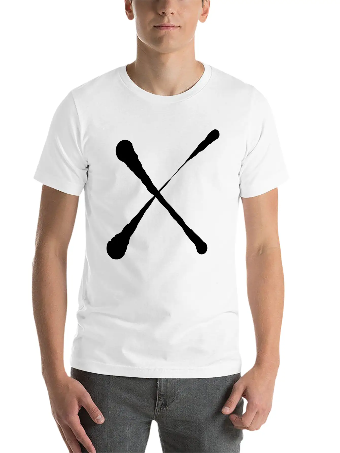 X Cross Design Unisex Short Sleeve Soft Cotton T-Shirt – Casual Everyday Wear