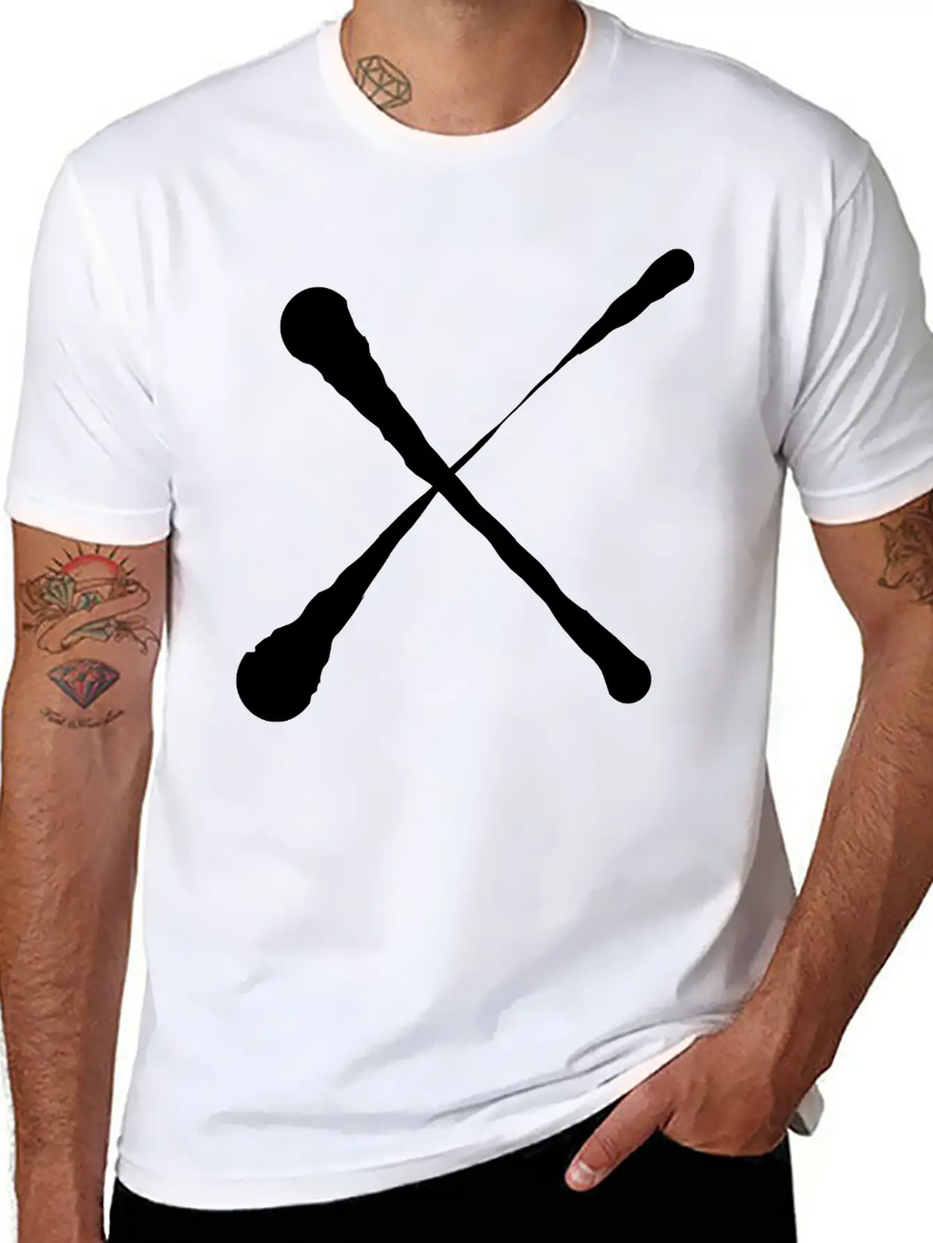 X Cross Design Unisex Short Sleeve Soft Cotton T-Shirt – Casual Everyday Wear
