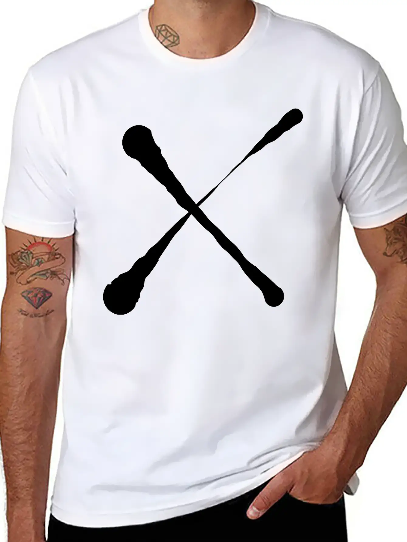 X Cross Design Unisex Short Sleeve Soft Cotton T-Shirt – Casual Everyday Wear