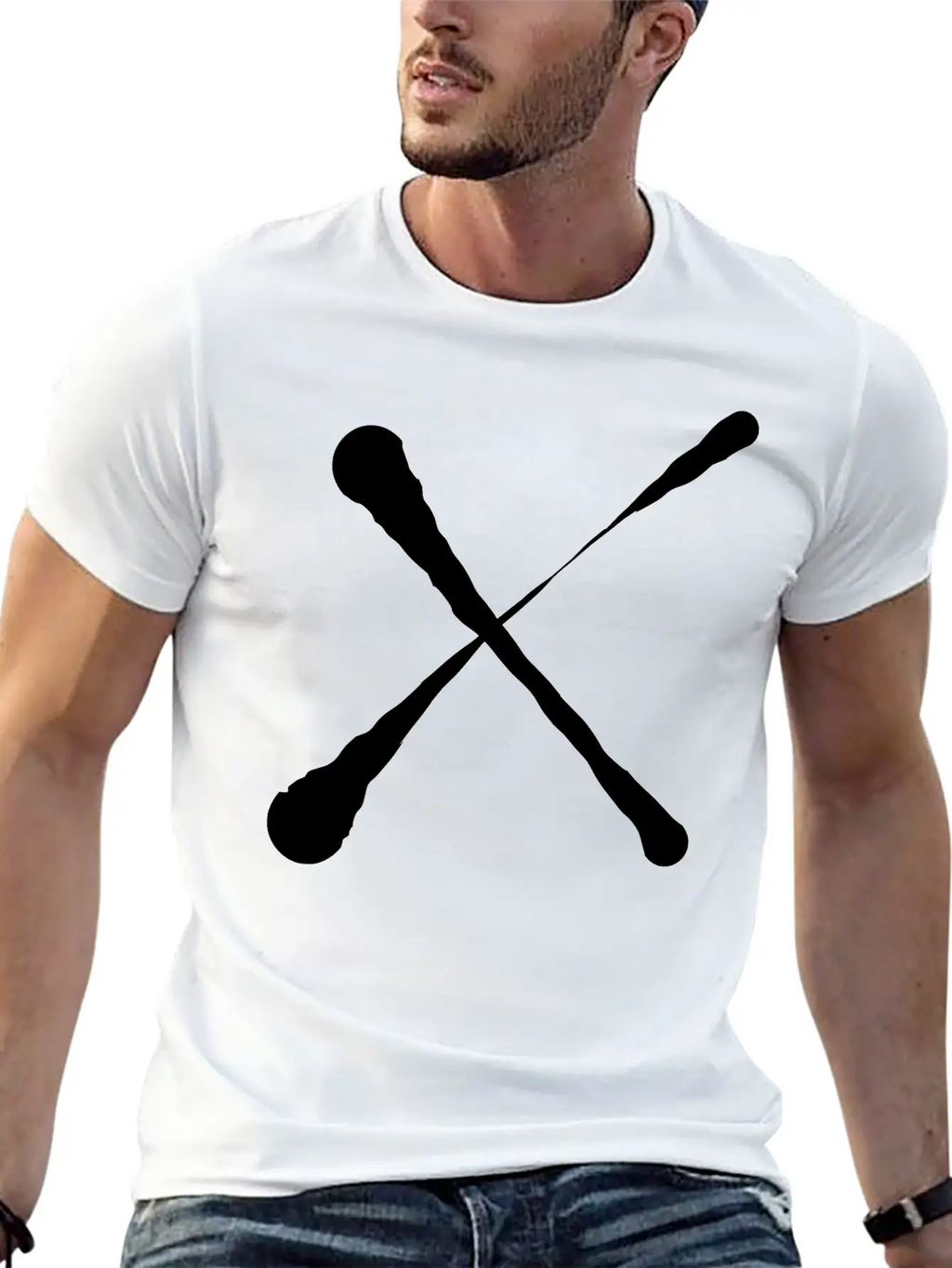X Cross Design Unisex Short Sleeve Soft Cotton T-Shirt – Casual Everyday Wear
