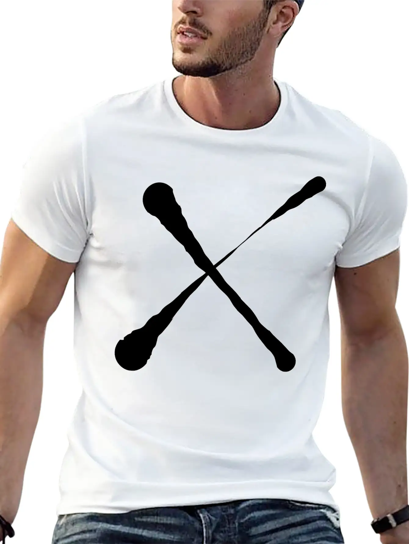 X Cross Design Unisex Short Sleeve Soft Cotton T-Shirt – Casual Everyday Wear