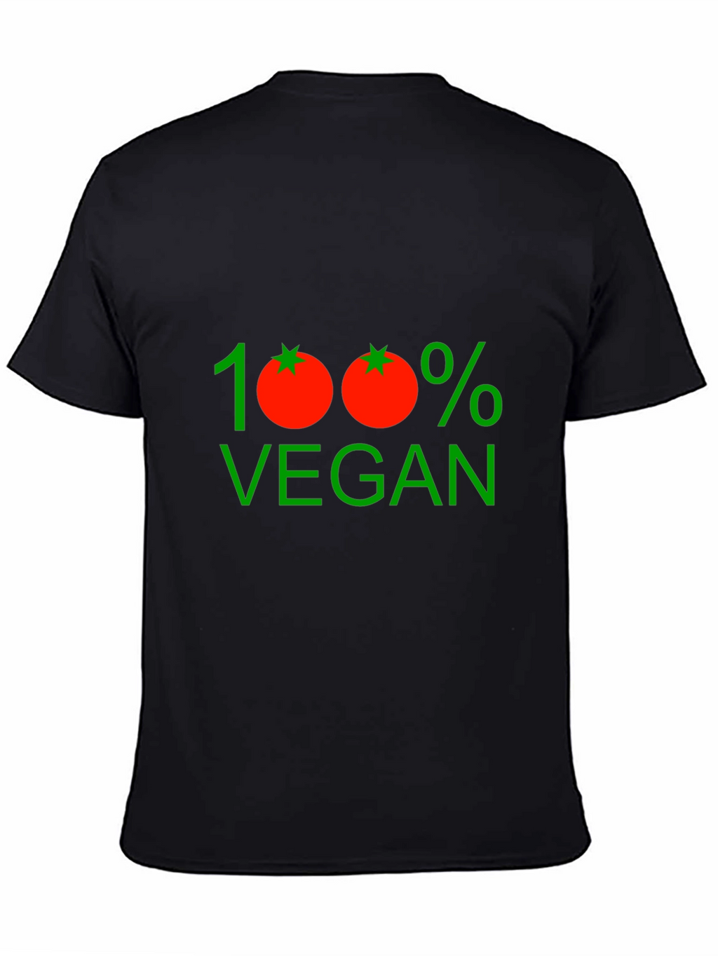 100% Vegan Graphic Tee - Unisex Black T-Shirt