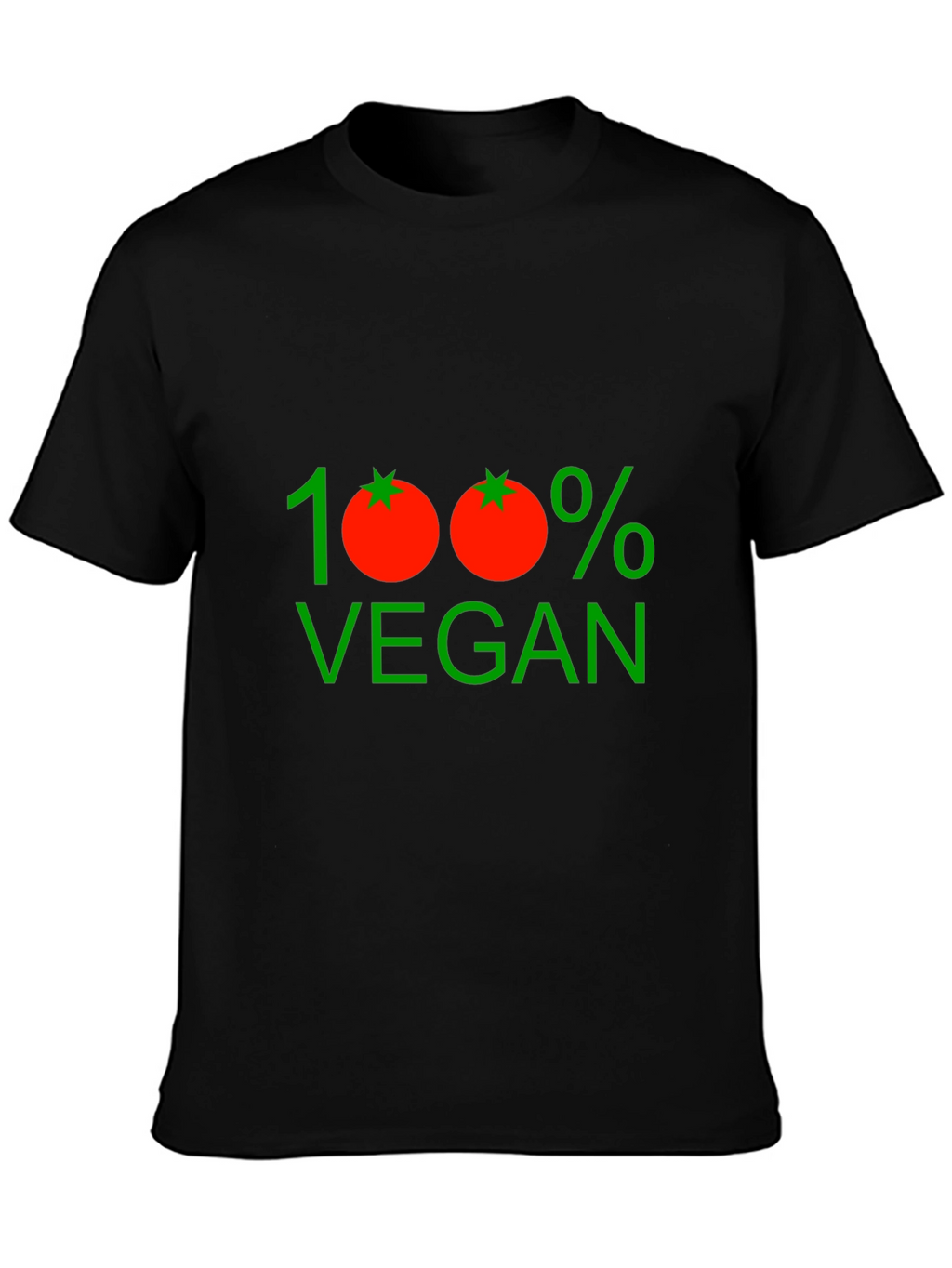 100% Vegan Graphic Tee - Unisex Black T-Shirt