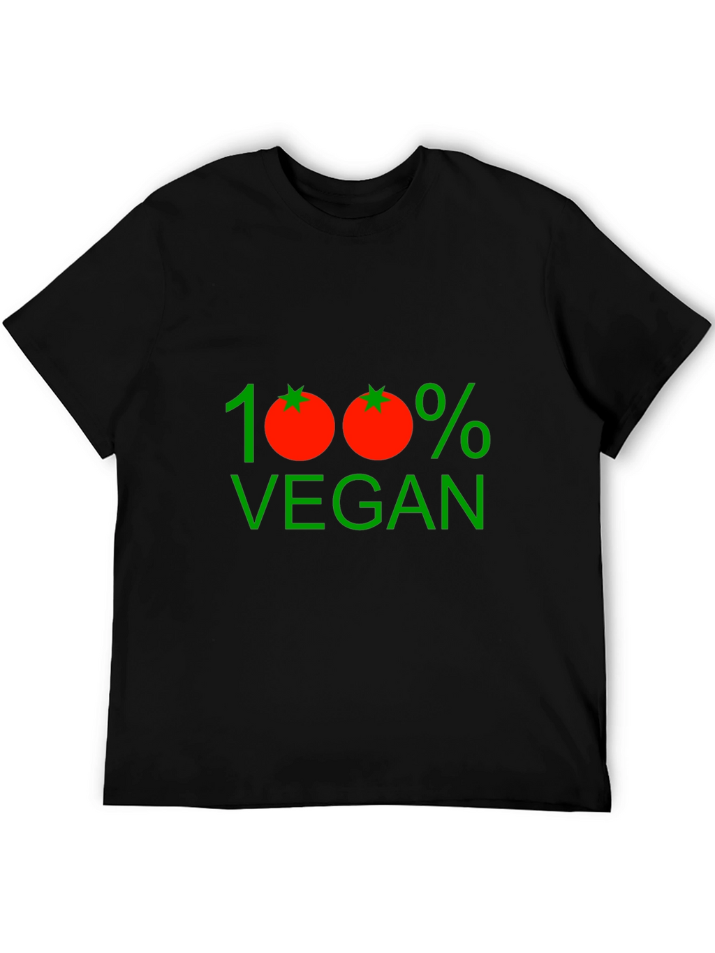 100% Vegan Graphic Tee - Unisex Black T-Shirt