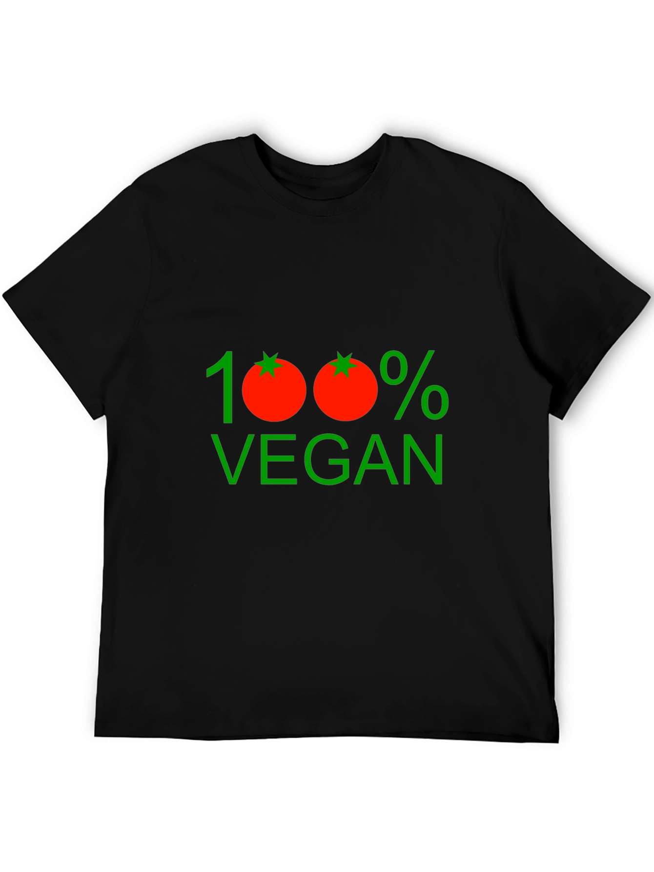 100% Vegan Graphic Tee - Unisex Black T-Shirt