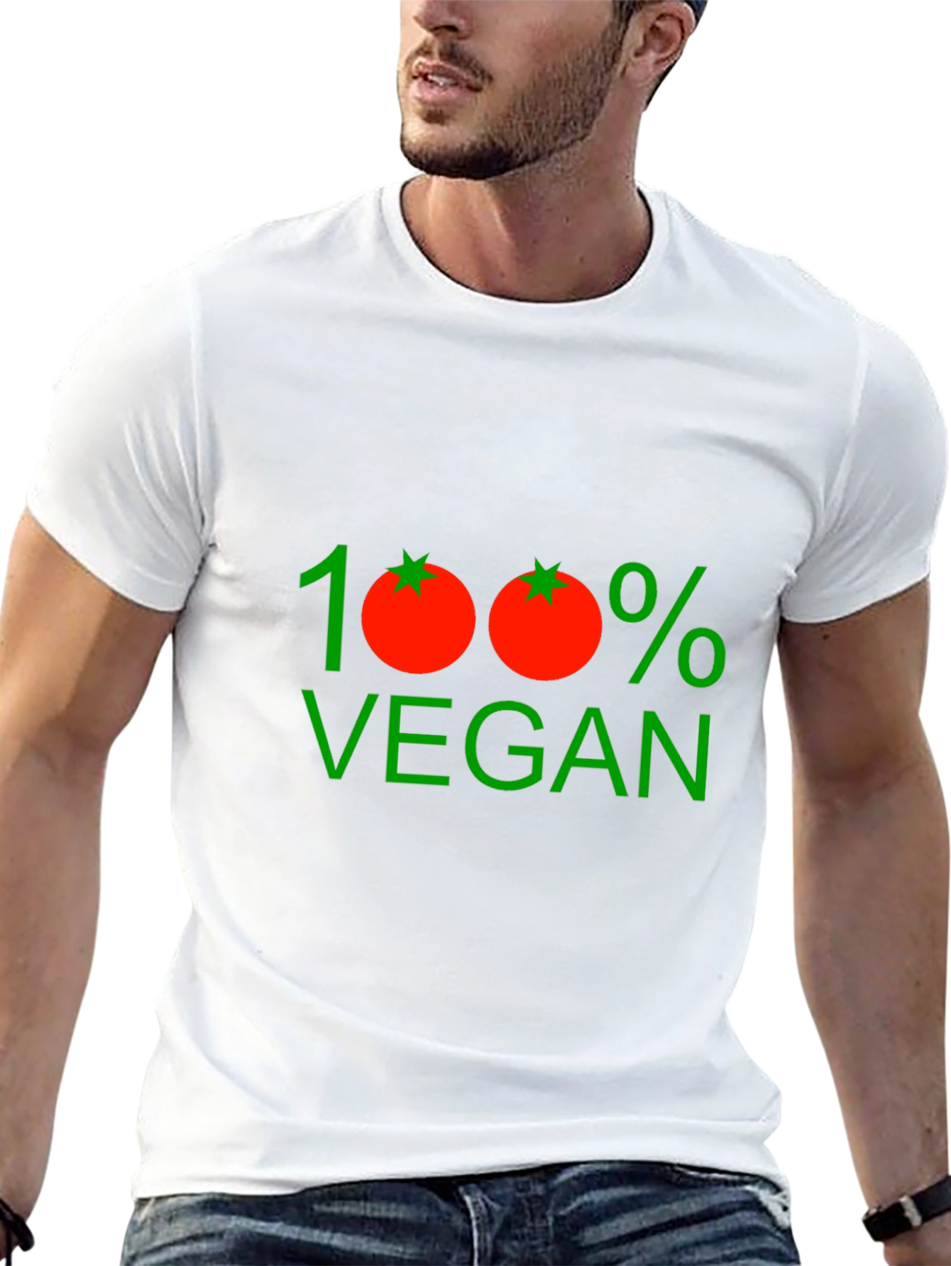 100% Vegan Graphic Tee - Unisex Black T-Shirt