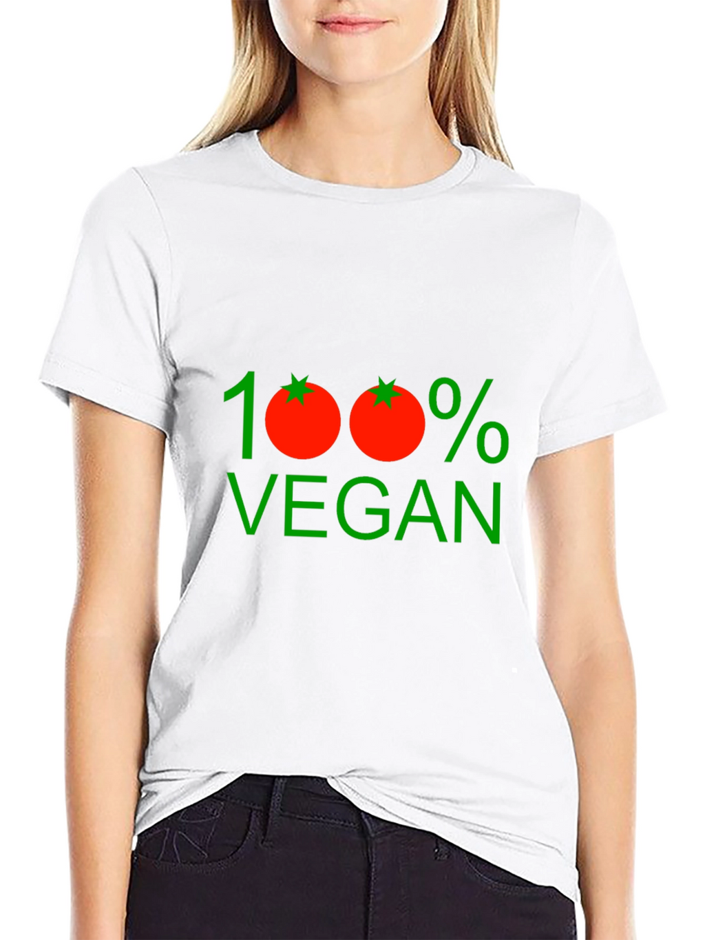 100% Vegan Graphic Tee - Unisex Black T-Shirt