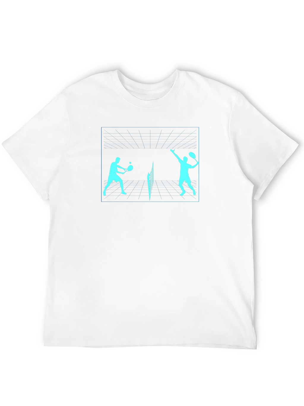 Tennis Players Graphic Tee - Black