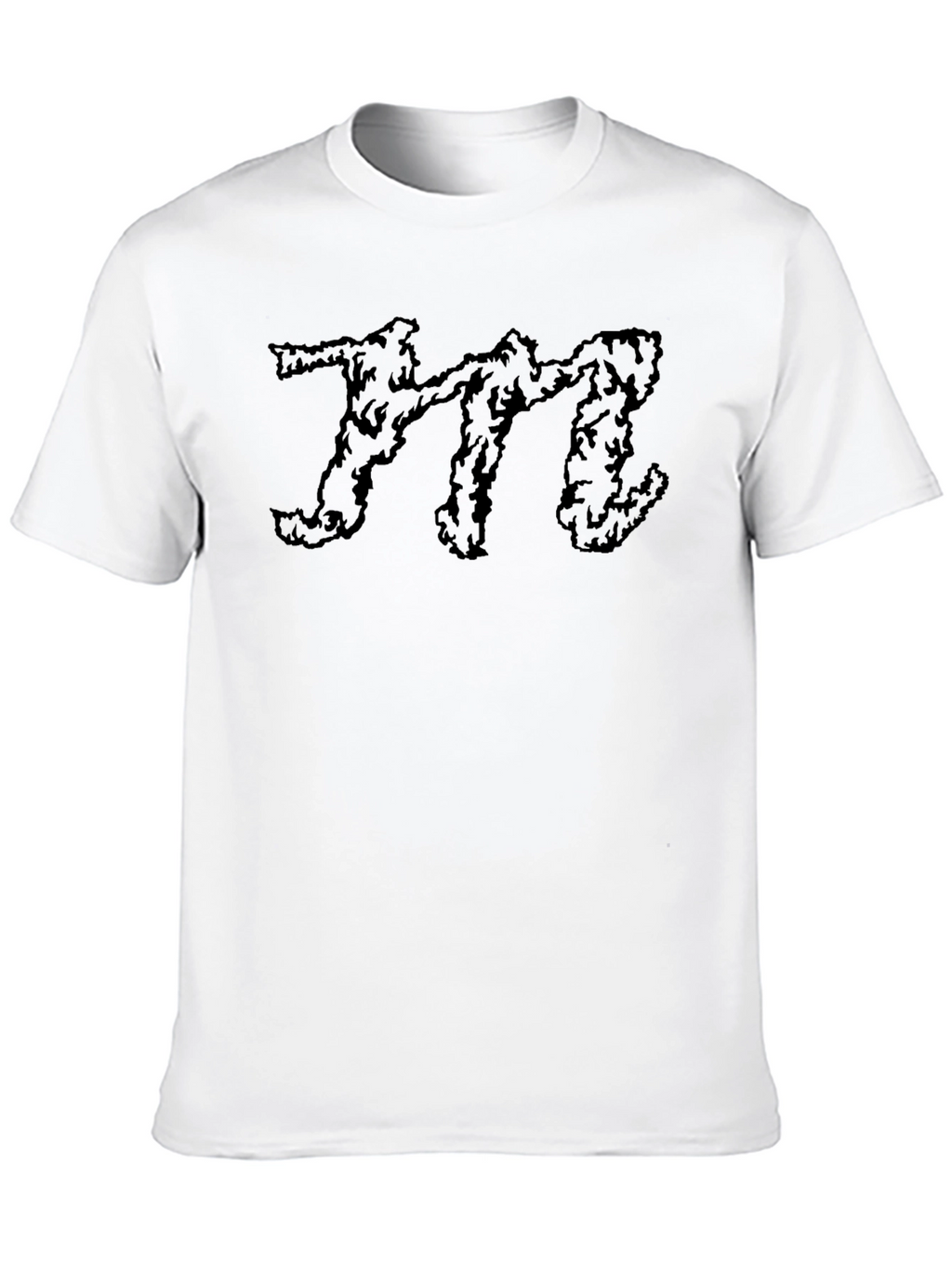 Mens Black T-Shirt with Abstract M Design