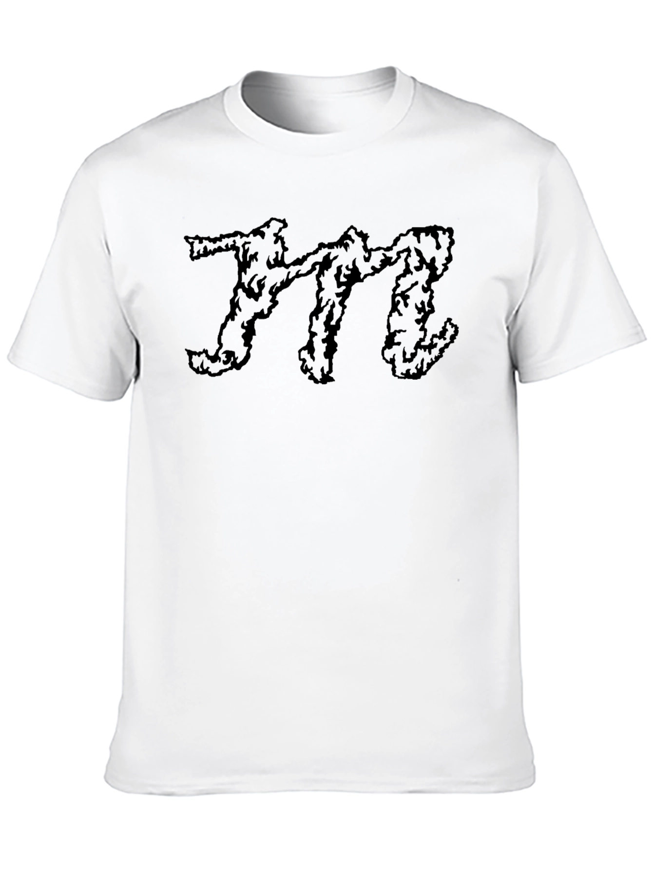Mens Black T-Shirt with Abstract M Design