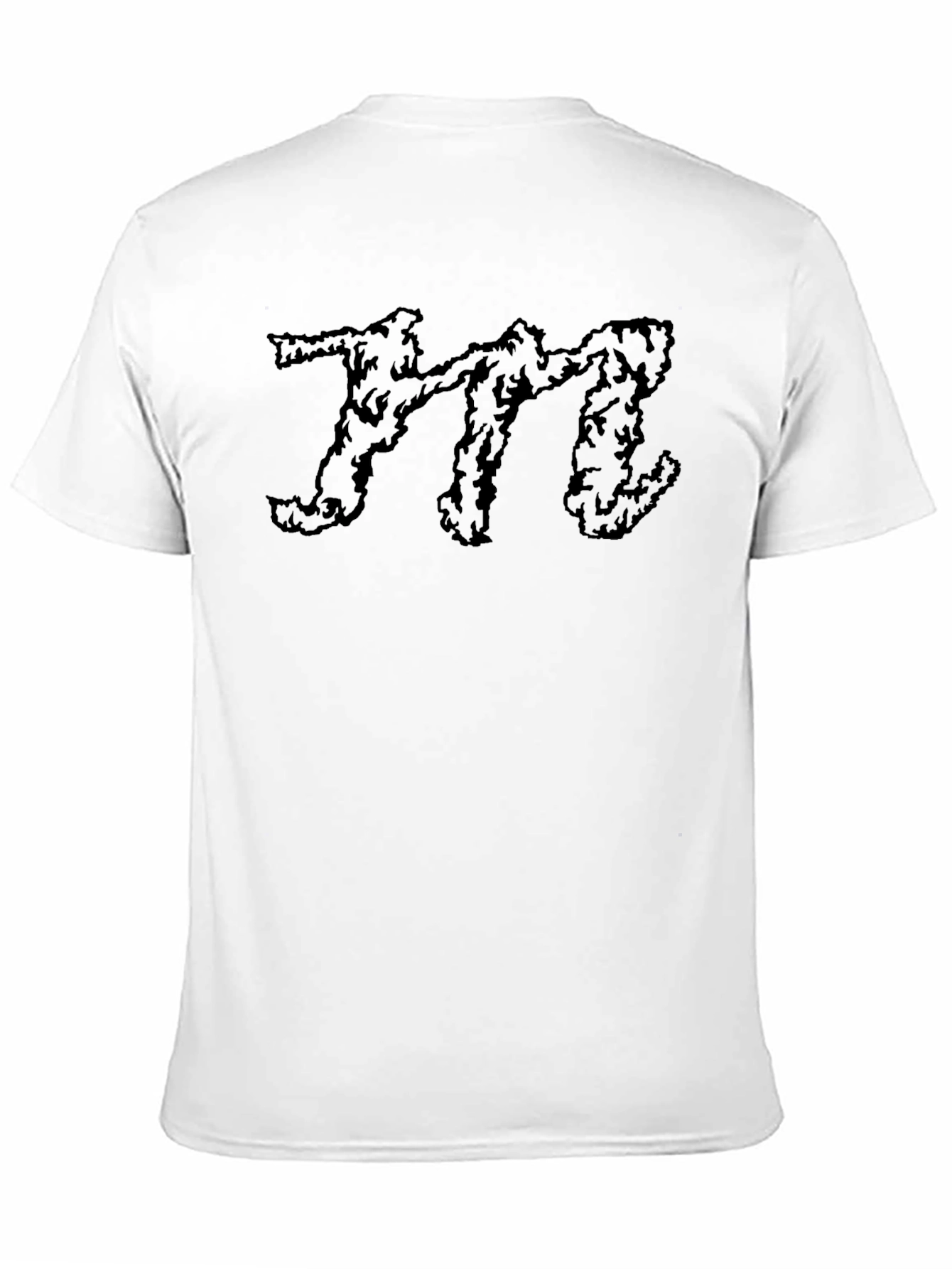 Mens Black T-Shirt with Abstract M Design
