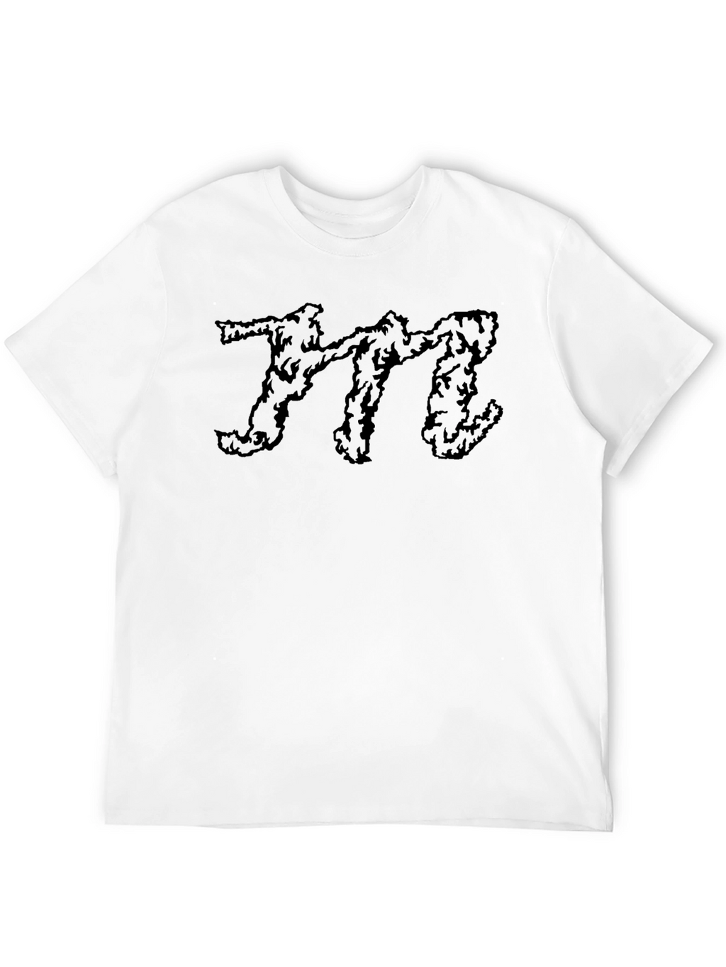 Mens Black T-Shirt with Abstract M Design