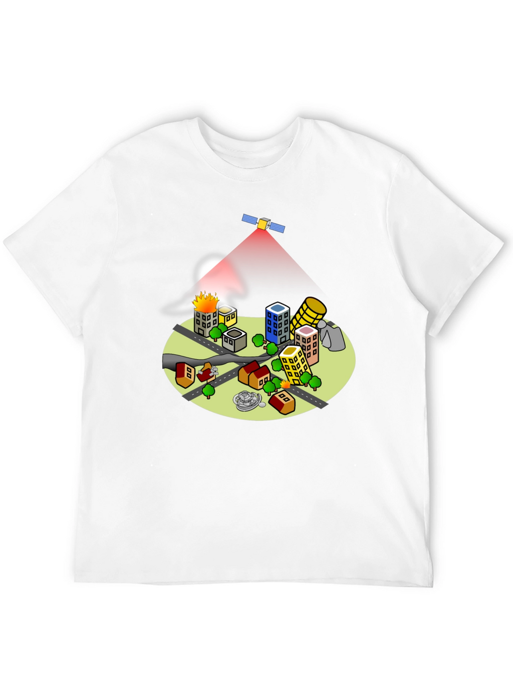 Satellite City T-Shirt - Unique Graphic Tee