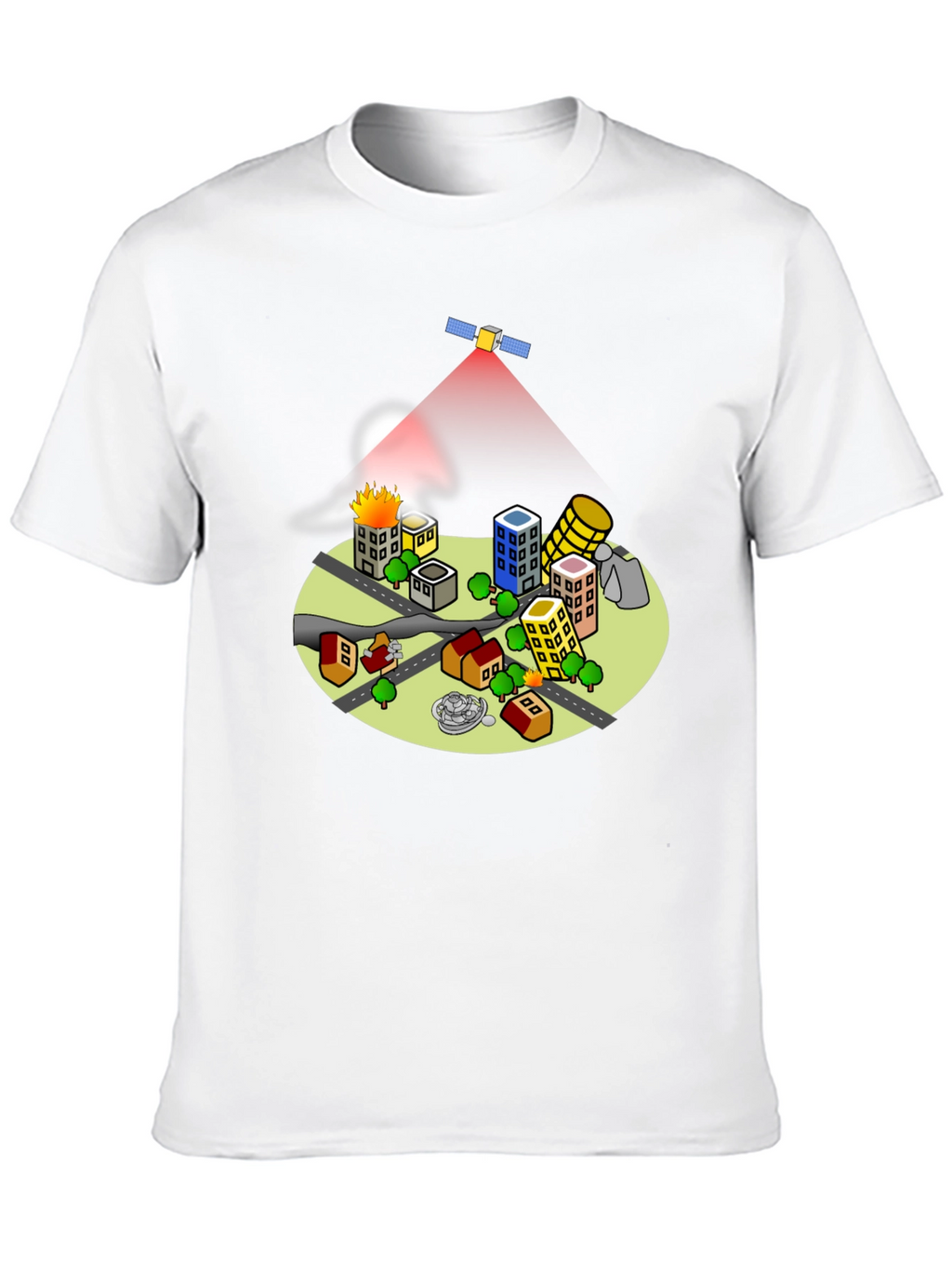 Satellite City T-Shirt - Unique Graphic Tee