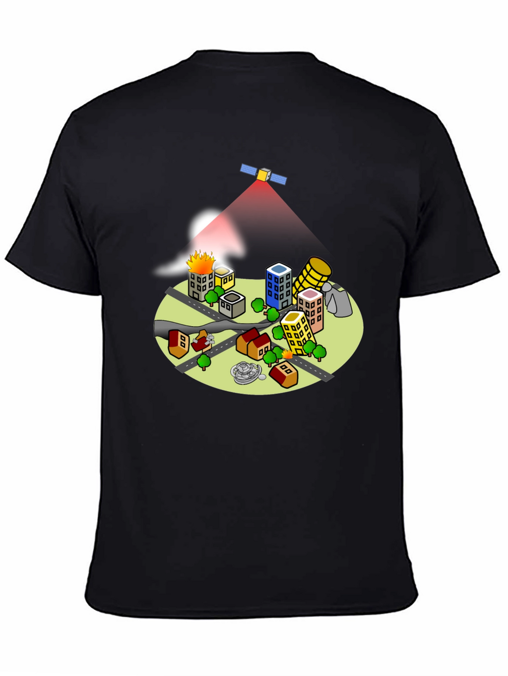 Satellite City T-Shirt - Unique Graphic Tee