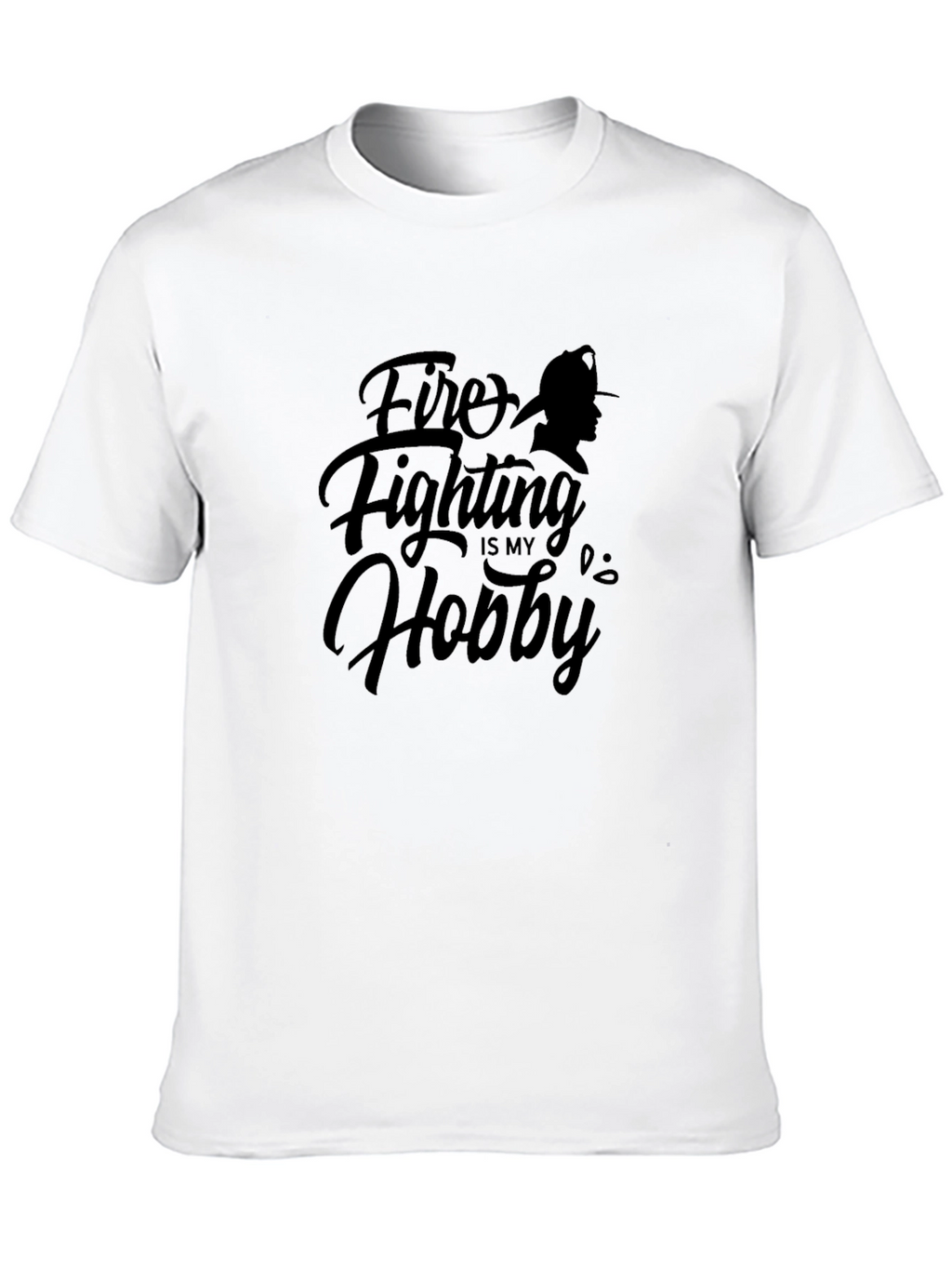 Firefighting is My Hobby Black Graphic T-Shirt