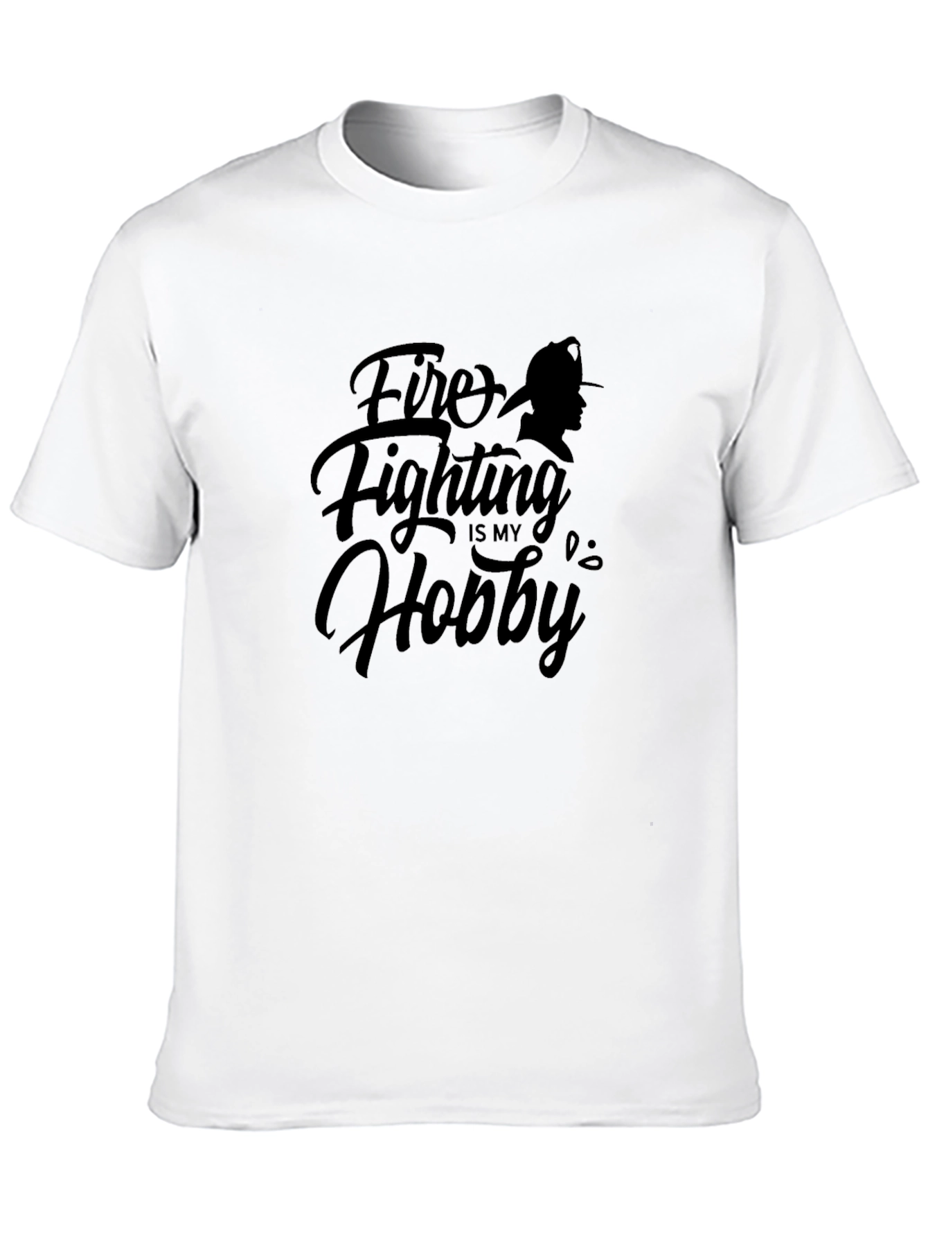 Firefighting is My Hobby Black Graphic T-Shirt