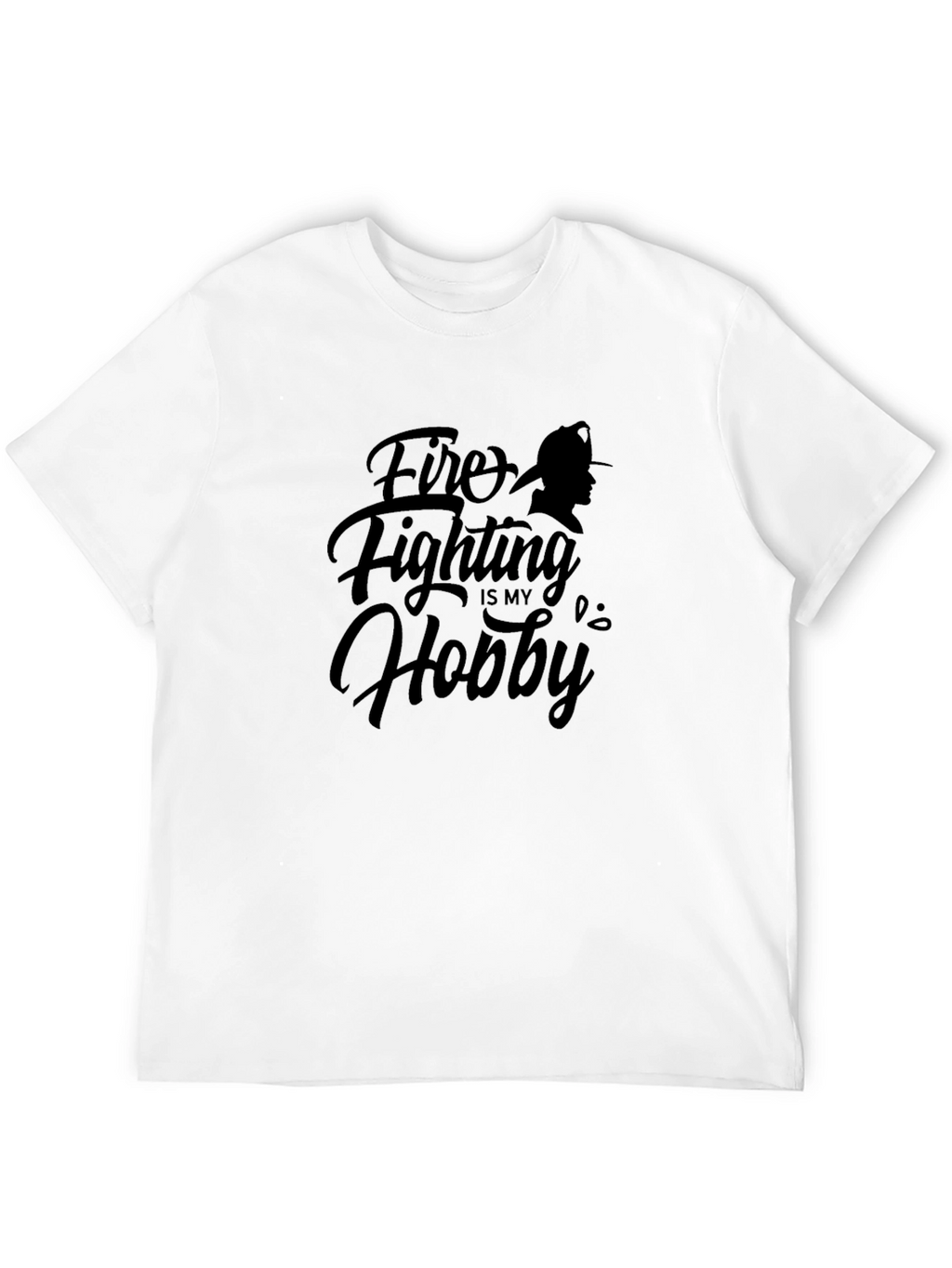 Firefighting is My Hobby Black Graphic T-Shirt