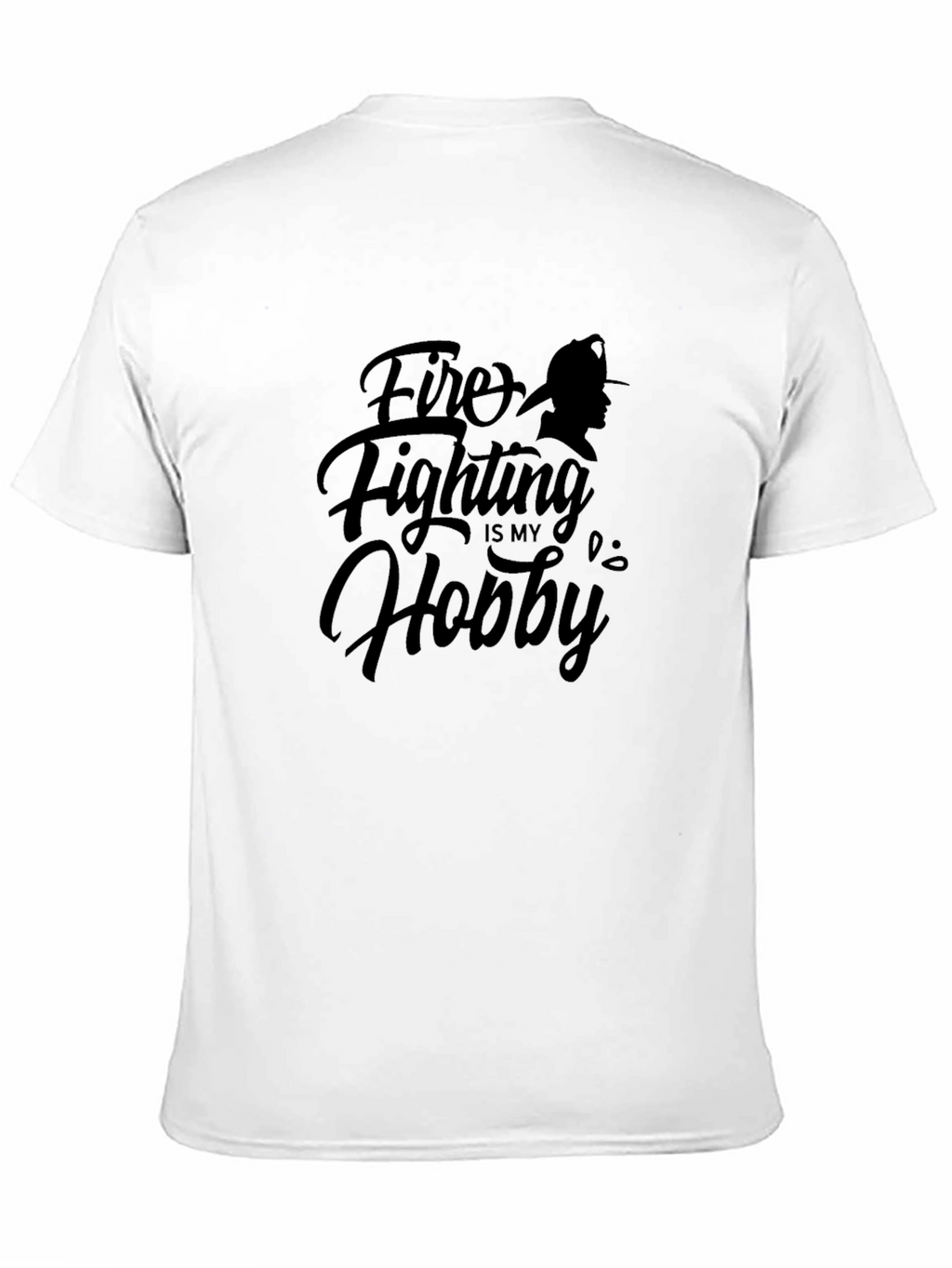 Firefighting is My Hobby Black Graphic T-Shirt