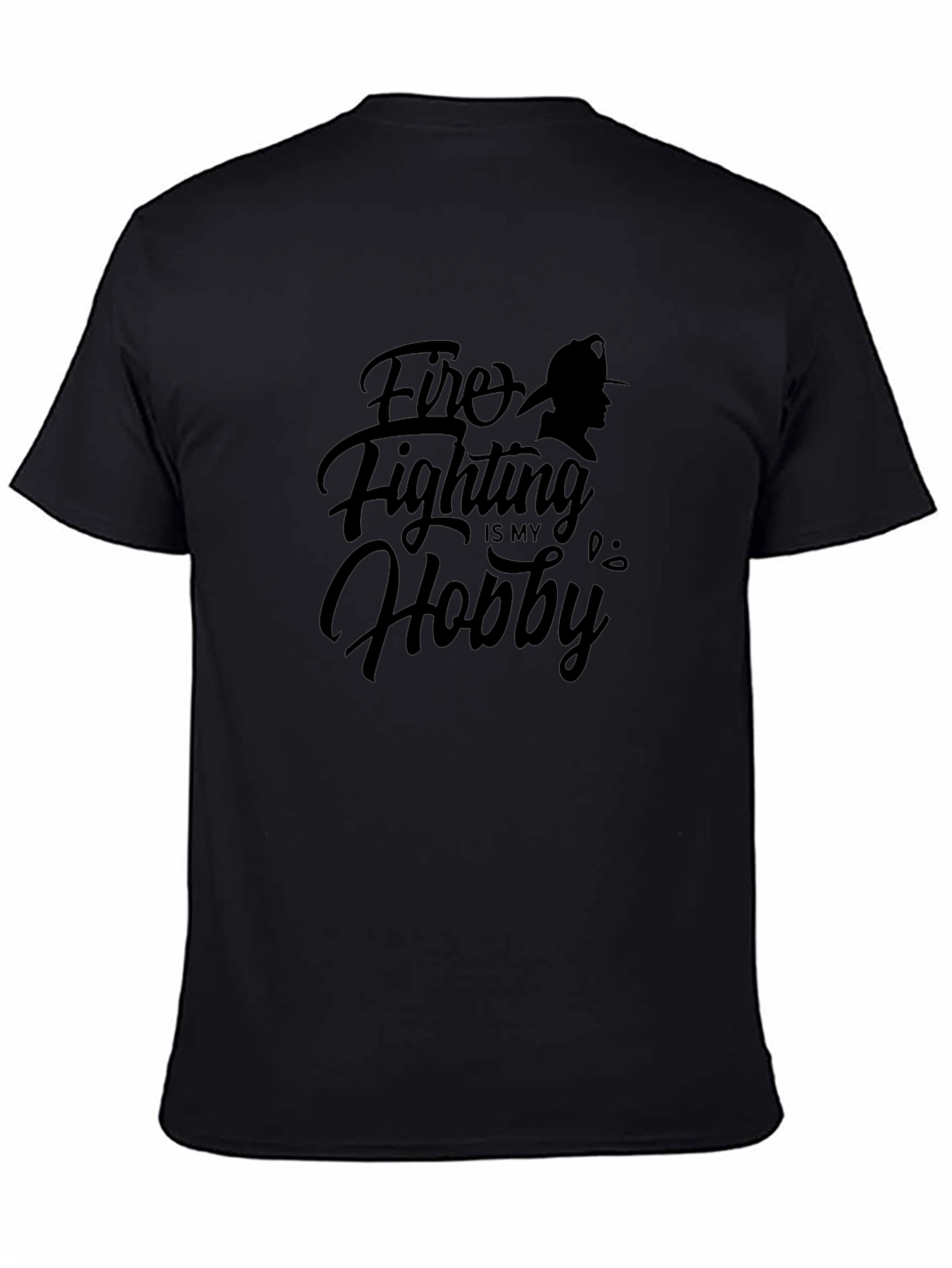Firefighting is My Hobby Black Graphic T-Shirt