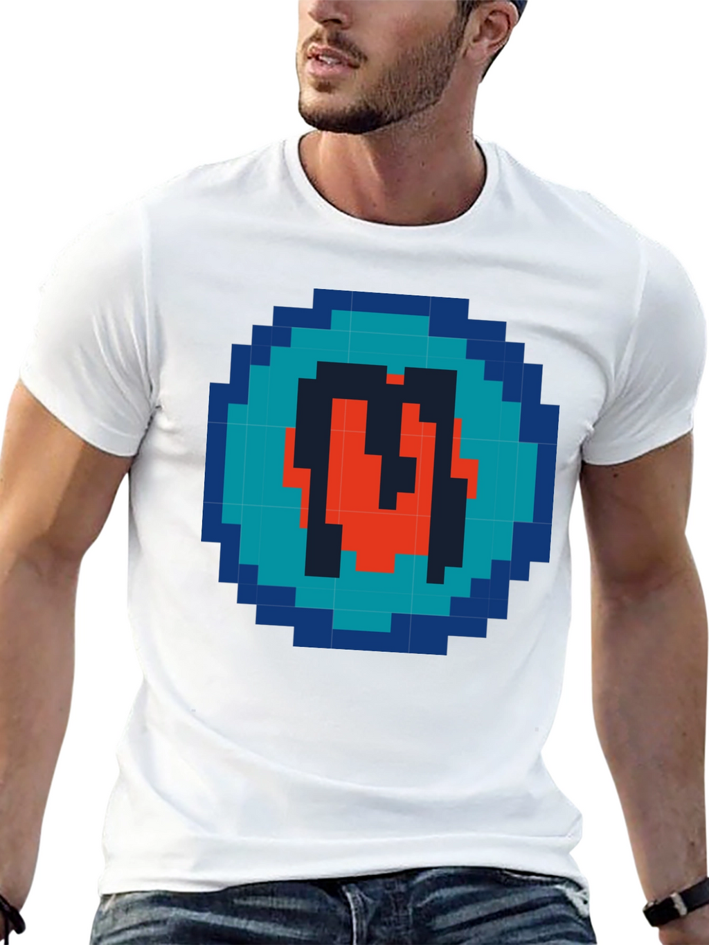 Pixel Art Letter Graphic Tee