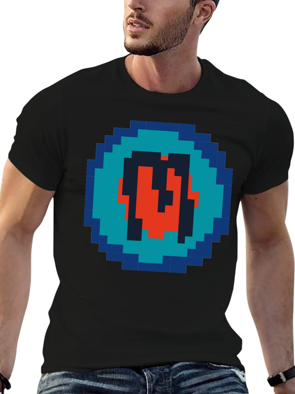 Pixel Art Letter Graphic Tee