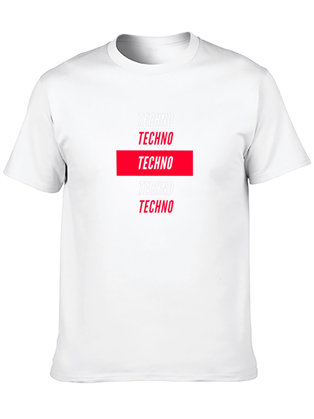Techno Graphic Print Black T-Shirt