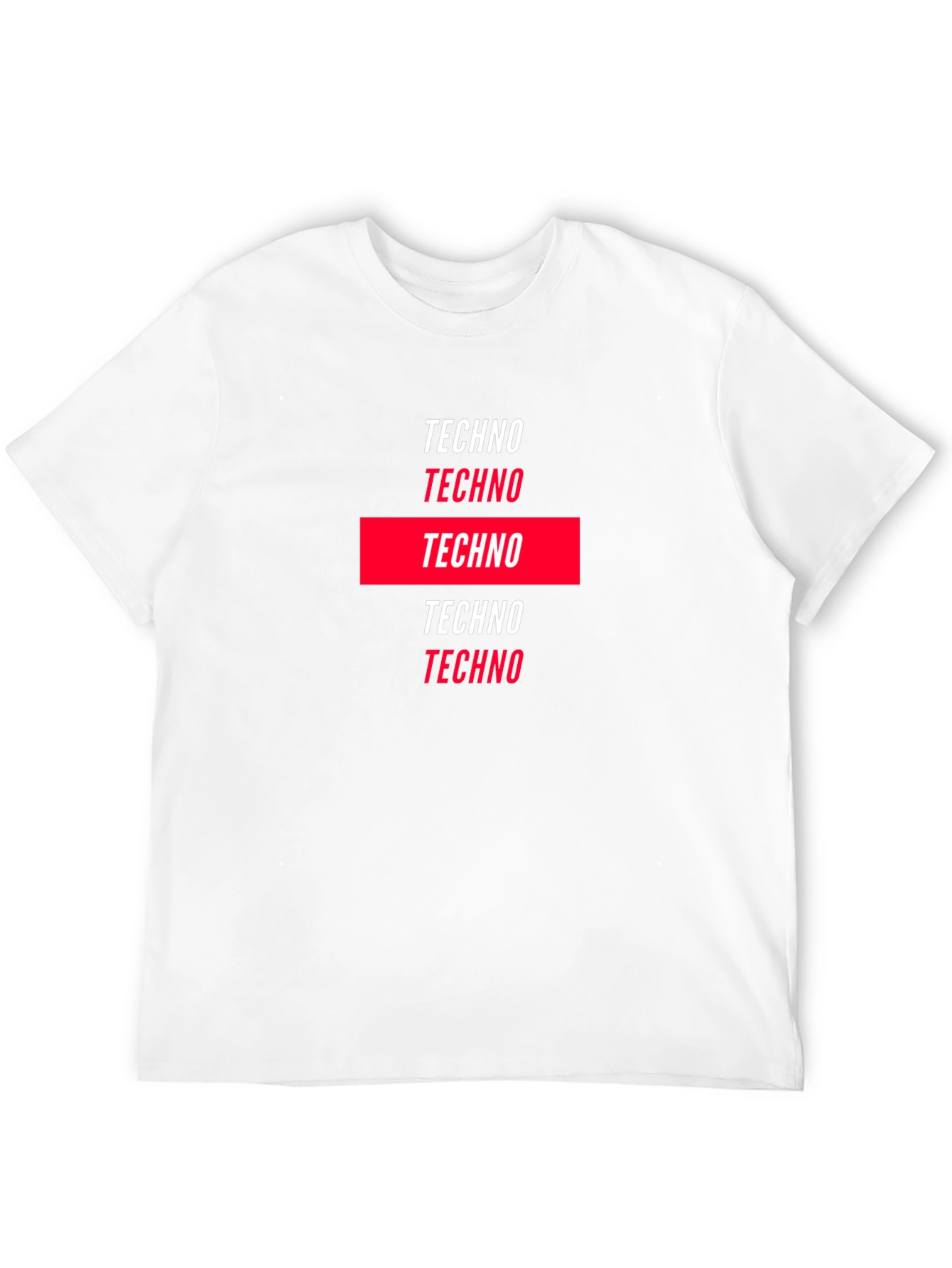 Techno Graphic Print Black T-Shirt