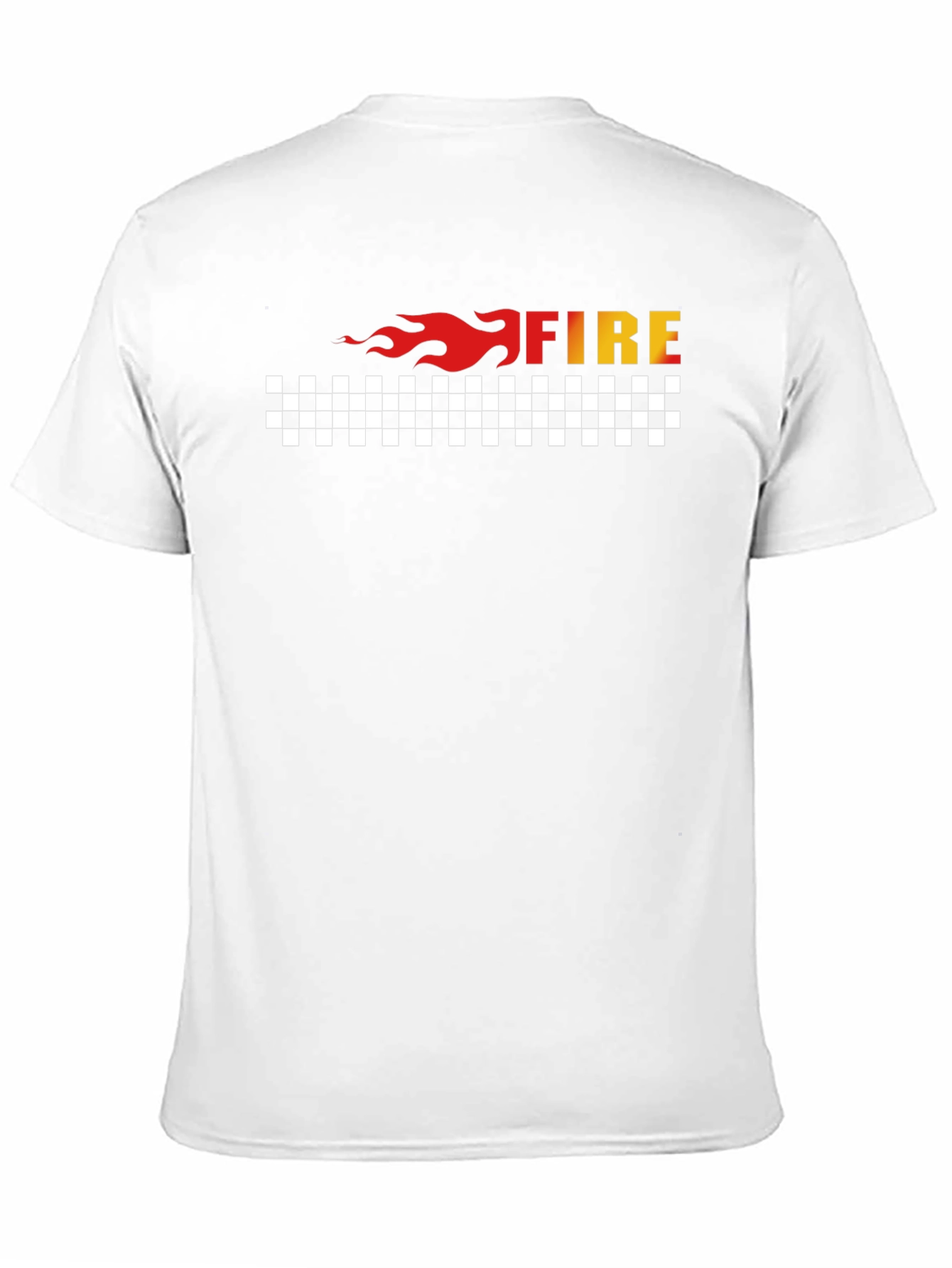 Fire Graphic Tee - Black Cotton Blend T-Shirt