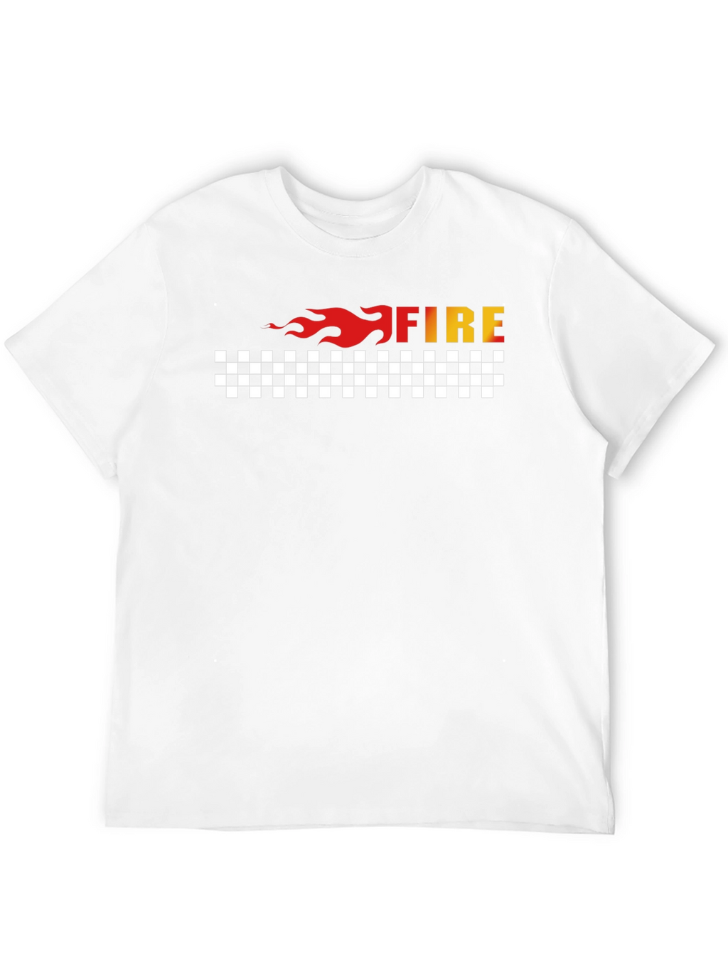 Fire Graphic Tee - Black Cotton Blend T-Shirt