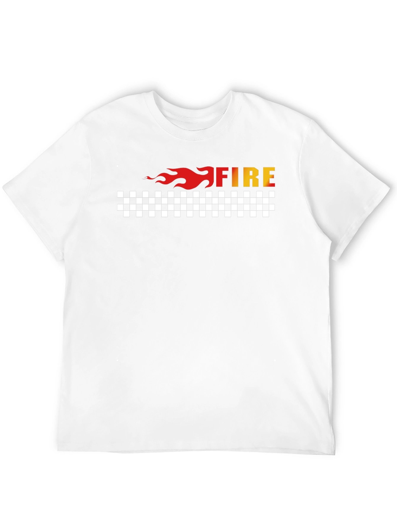 Fire Graphic Tee - Black Cotton Blend T-Shirt
