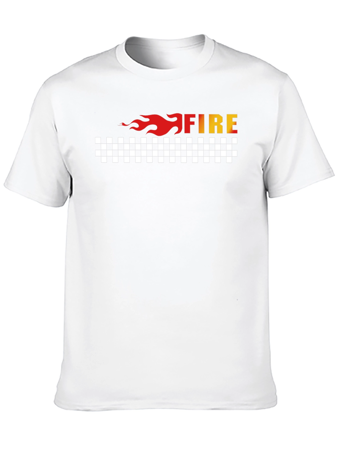 Fire Graphic Tee - Black Cotton Blend T-Shirt