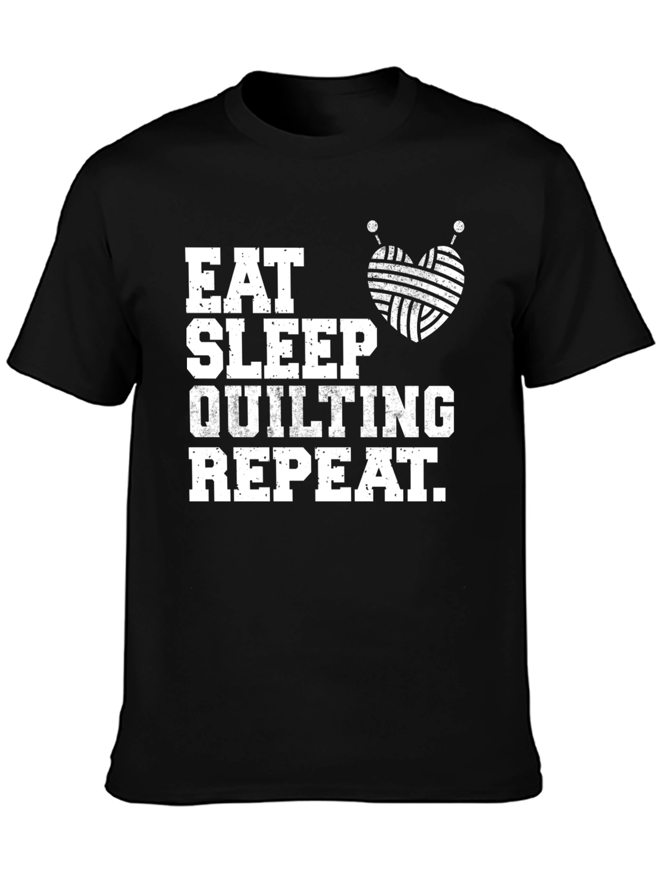 Eat Sleep Quilting Repeat T-Shirt Soft Cotton Tee