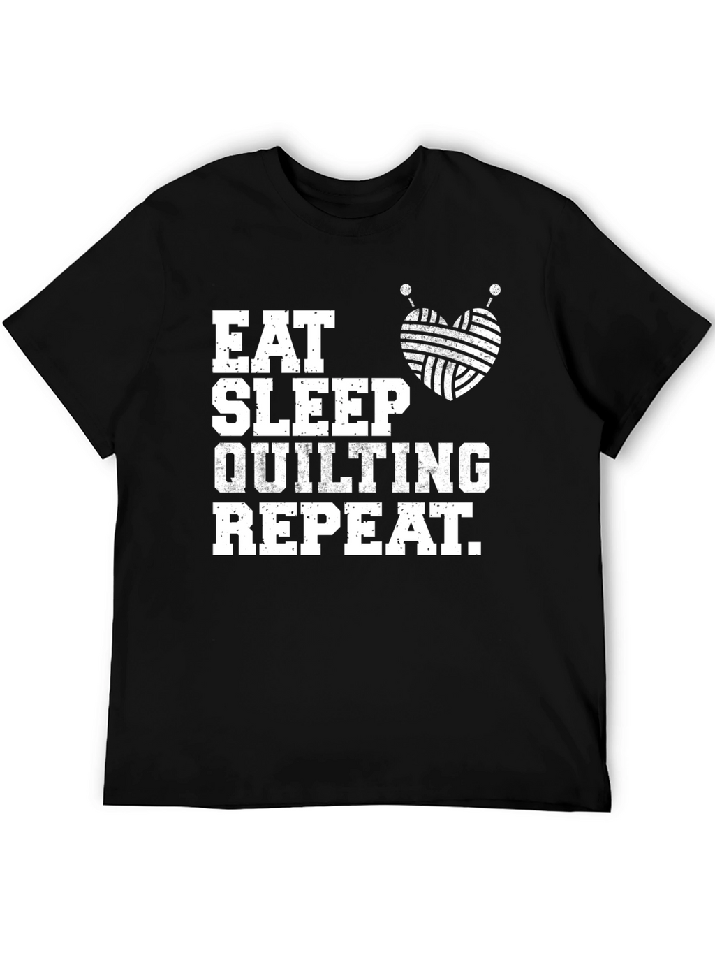 Eat Sleep Quilting Repeat T-Shirt Soft Cotton Tee