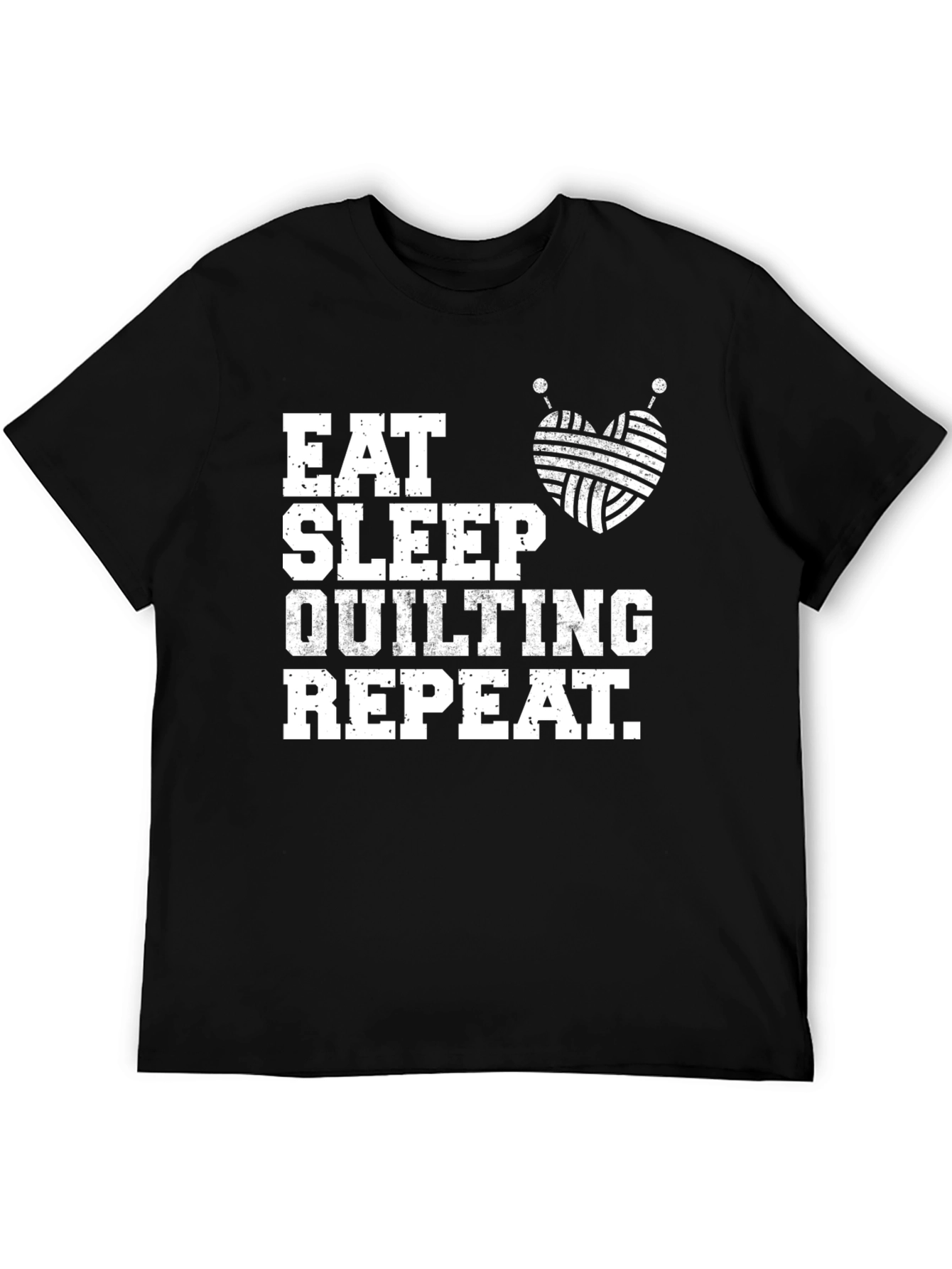 Eat Sleep Quilting Repeat T-Shirt Soft Cotton Tee
