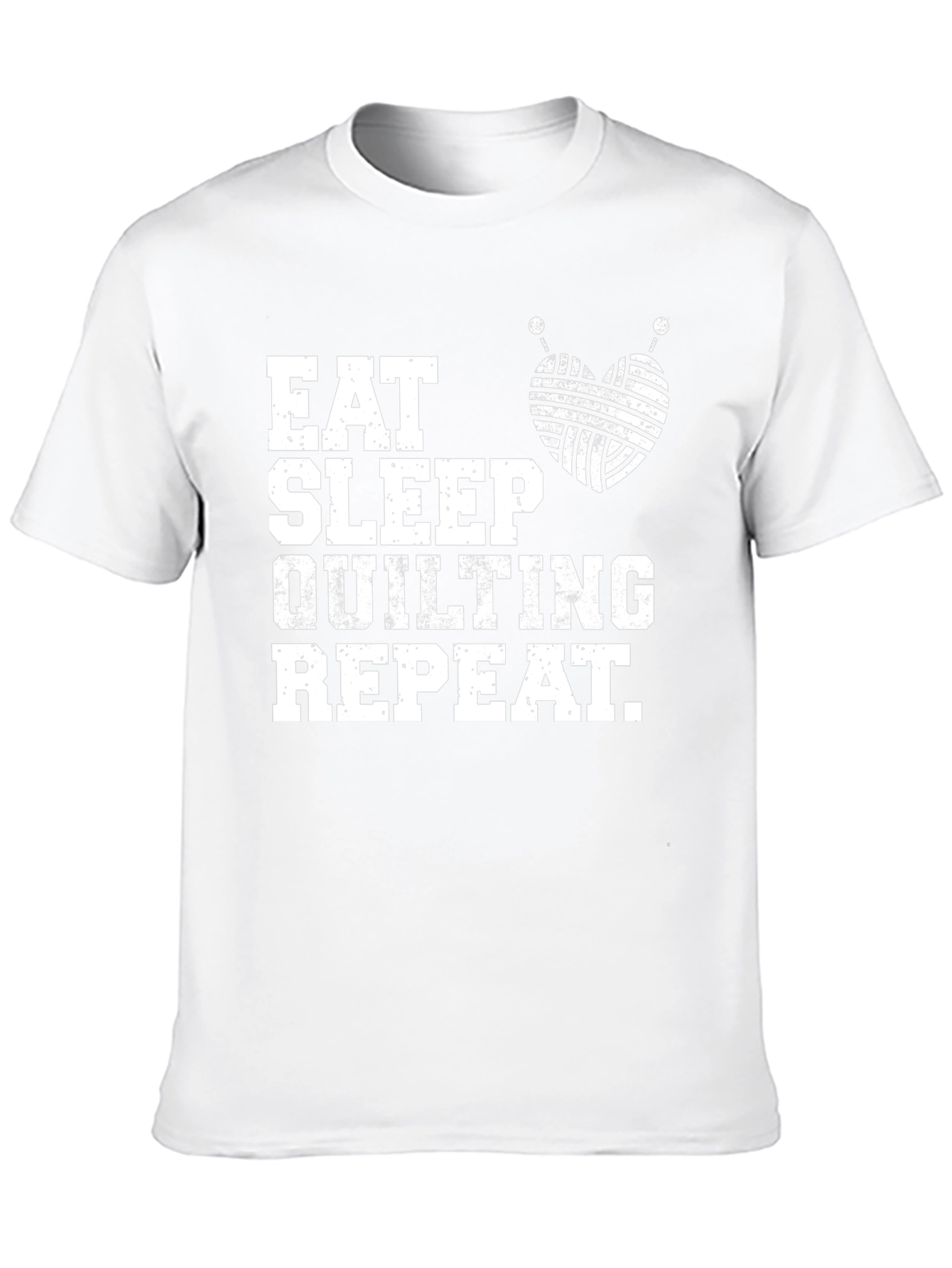 Eat Sleep Quilting Repeat T-Shirt Soft Cotton Tee