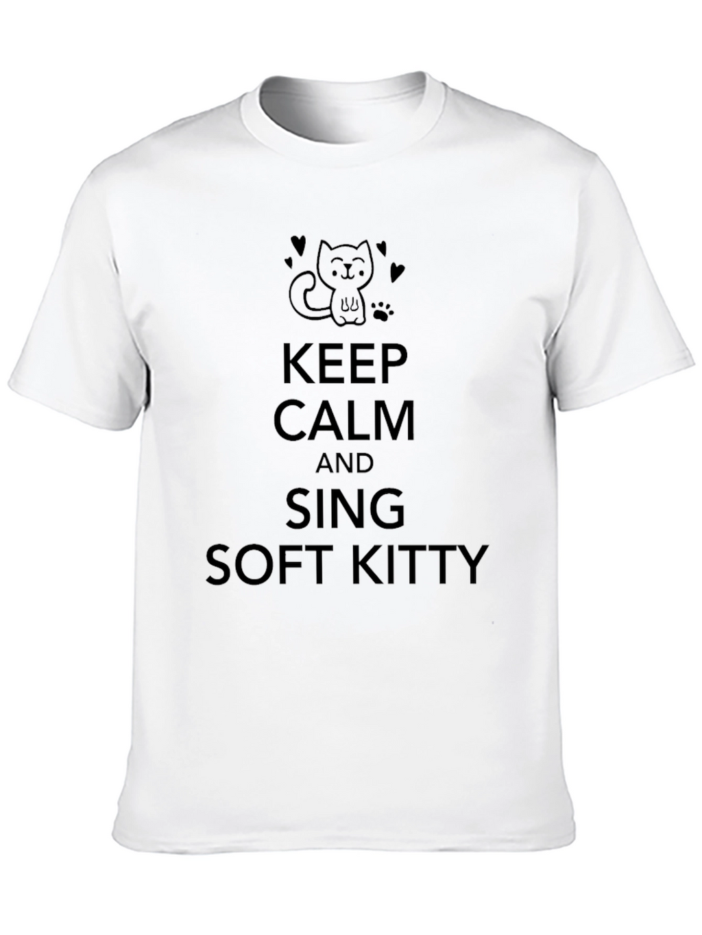 Keep Calm and Sing Soft Kitty Black T-Shirt