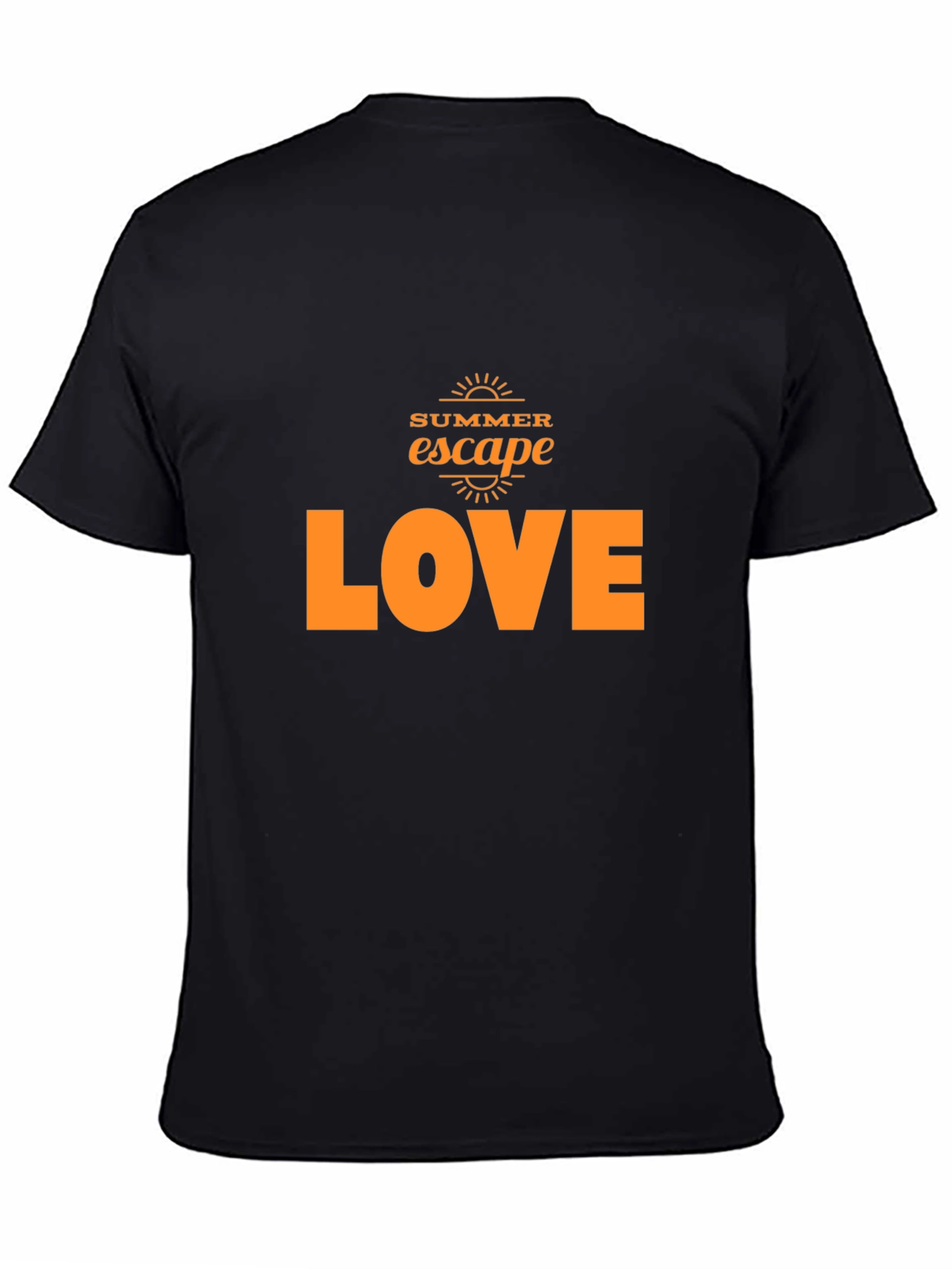 Summer Escape Love Graphic Black T-Shirt