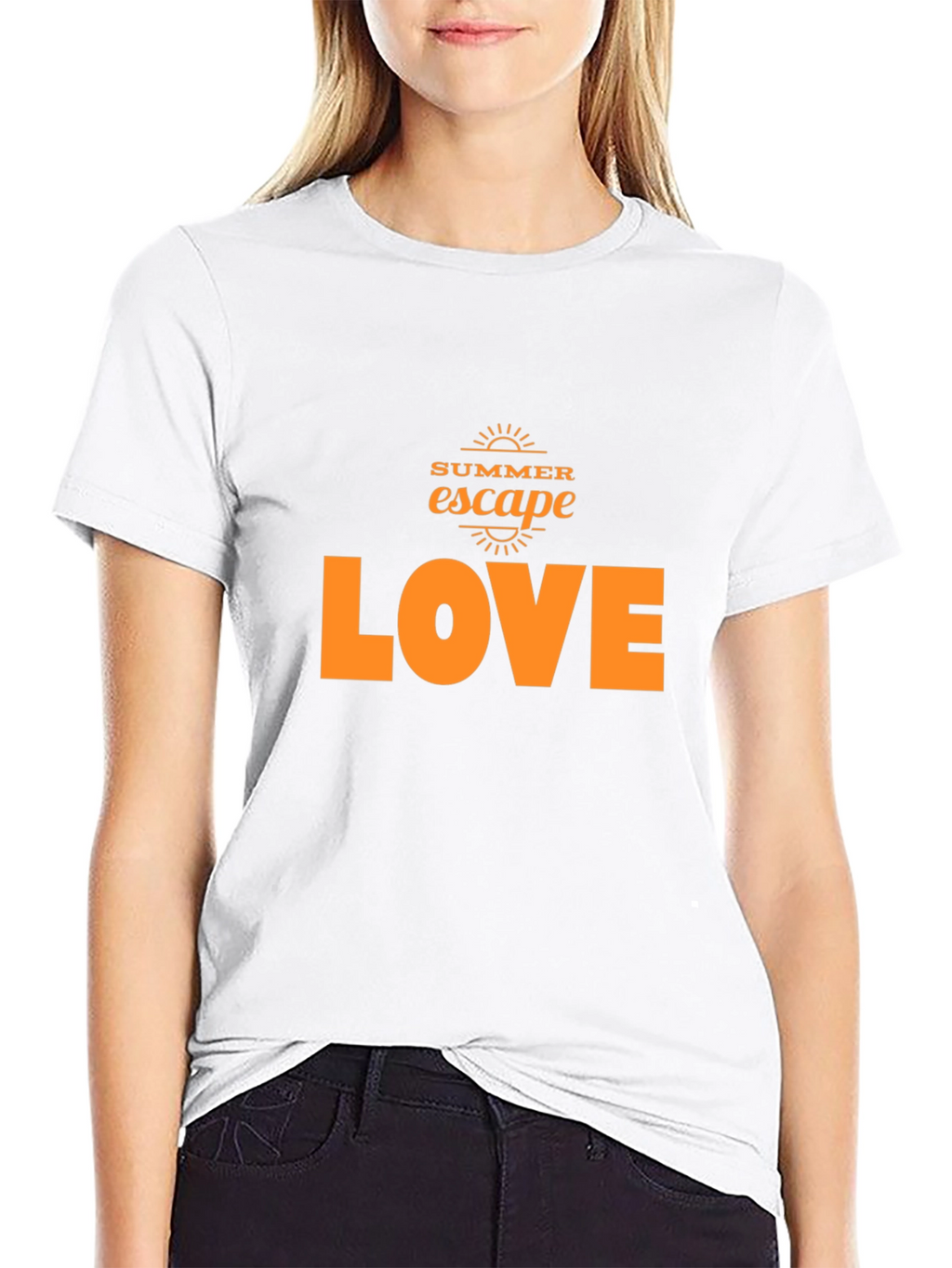 Summer Escape Love Graphic Black T-Shirt