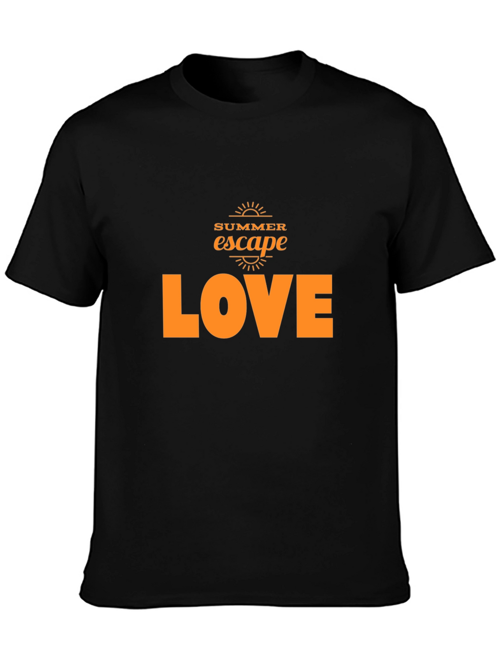 Summer Escape Love Graphic Black T-Shirt