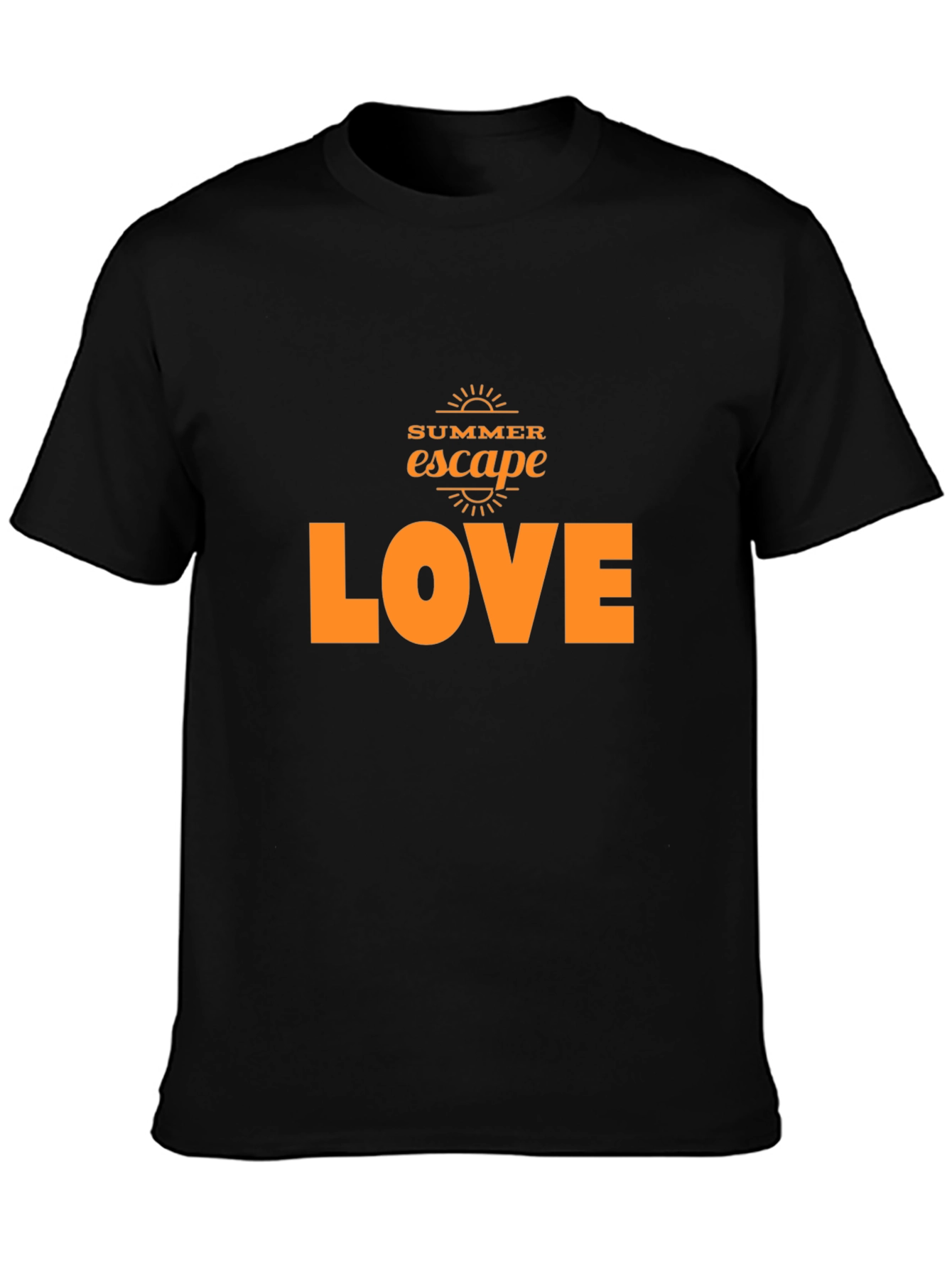 Summer Escape Love Graphic Black T-Shirt