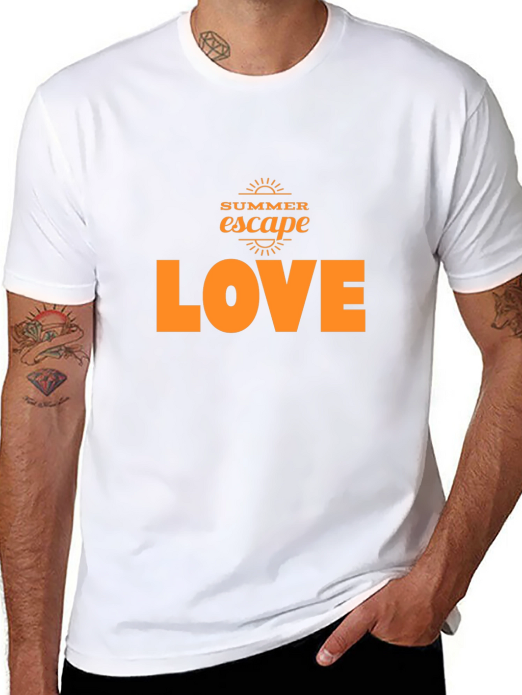 Summer Escape Love Graphic Black T-Shirt