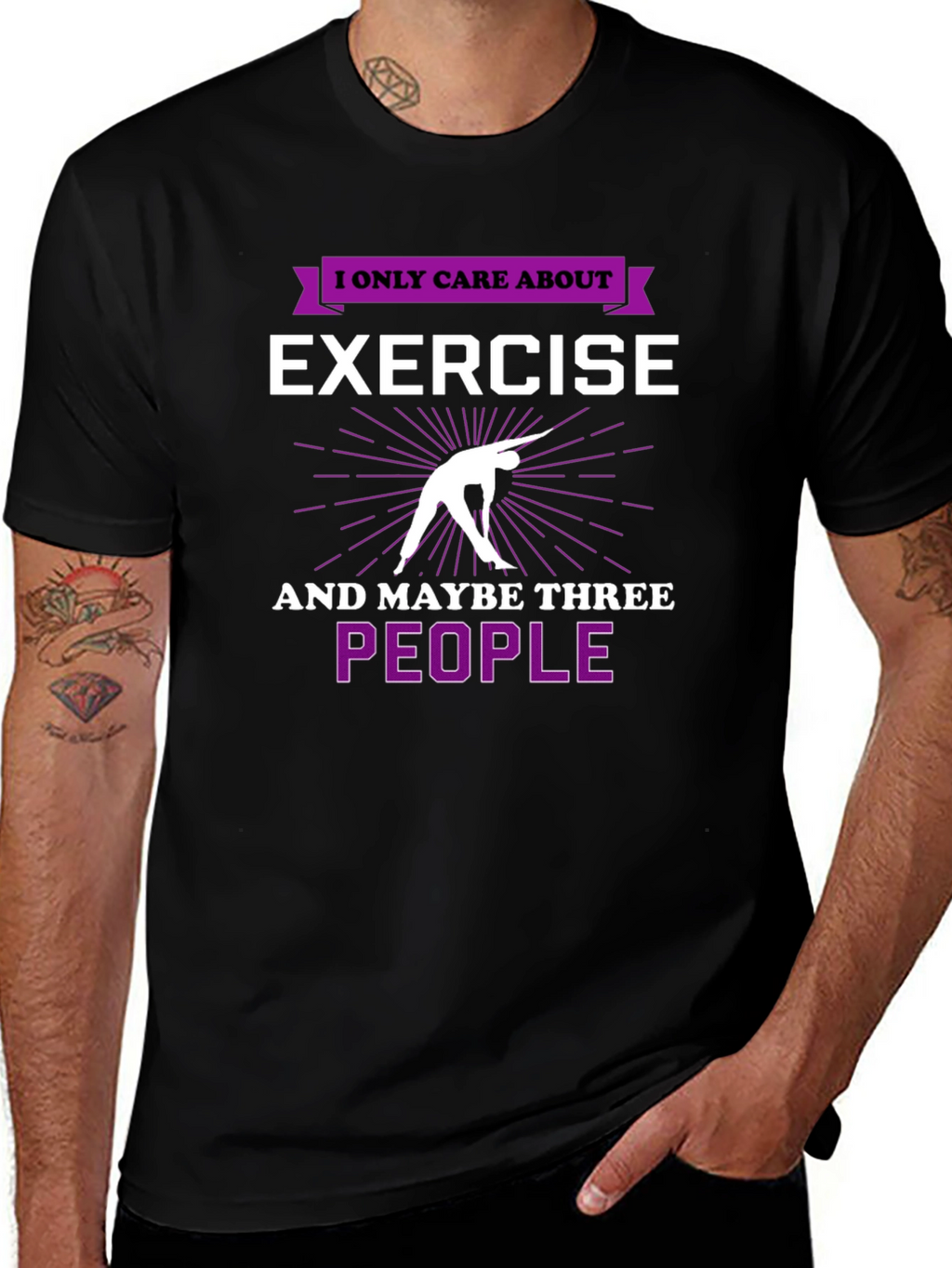 Exercise & People Graphic T-Shirt