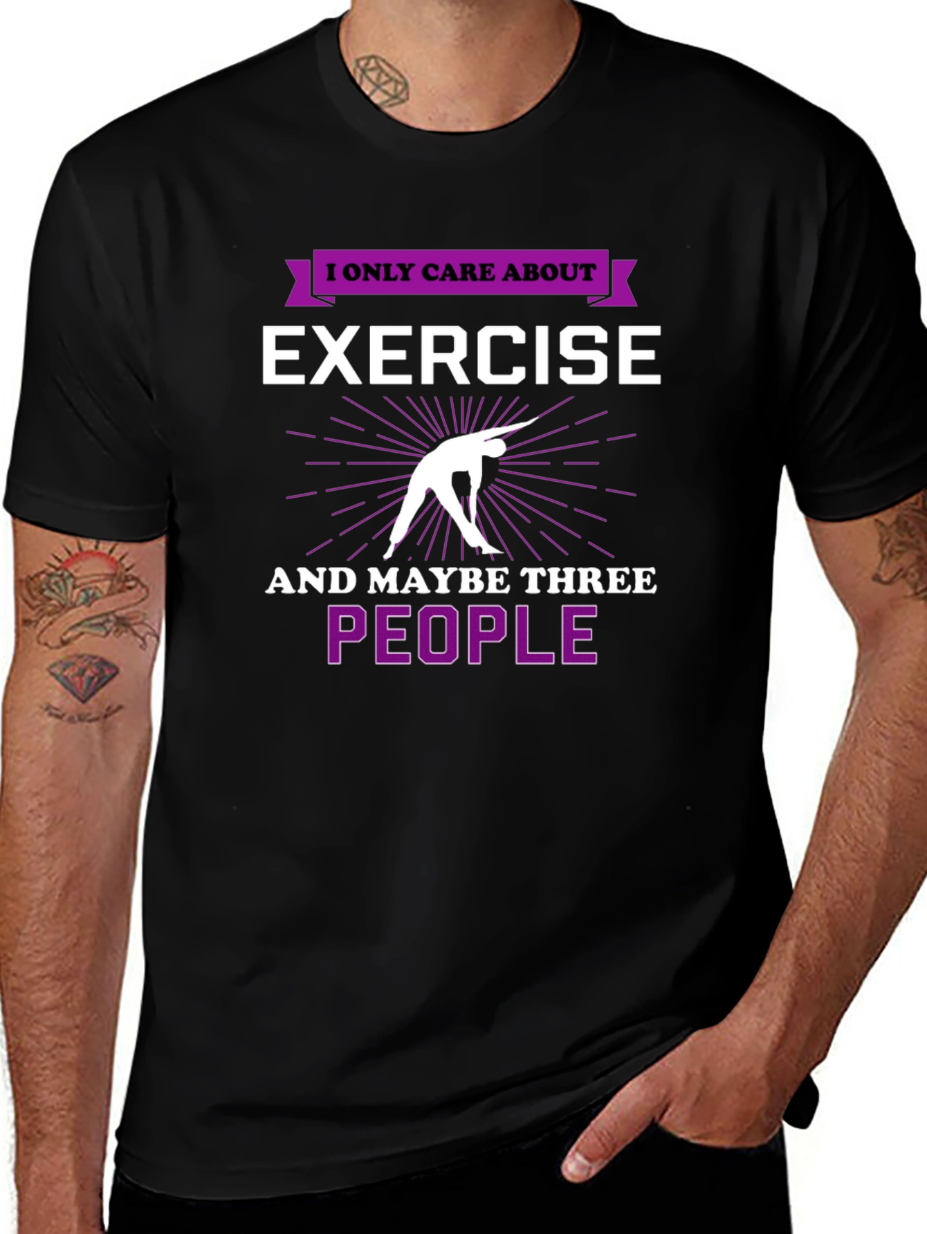 Exercise & People Graphic T-Shirt