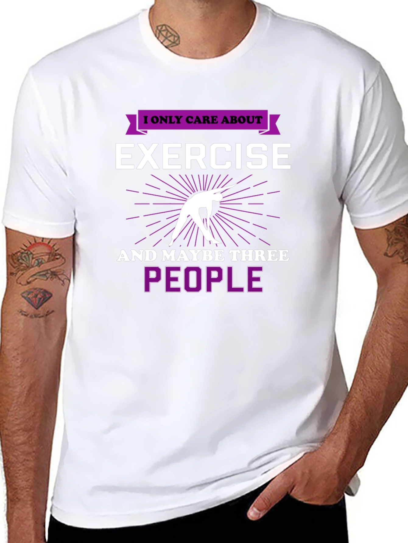 Exercise & People Graphic T-Shirt